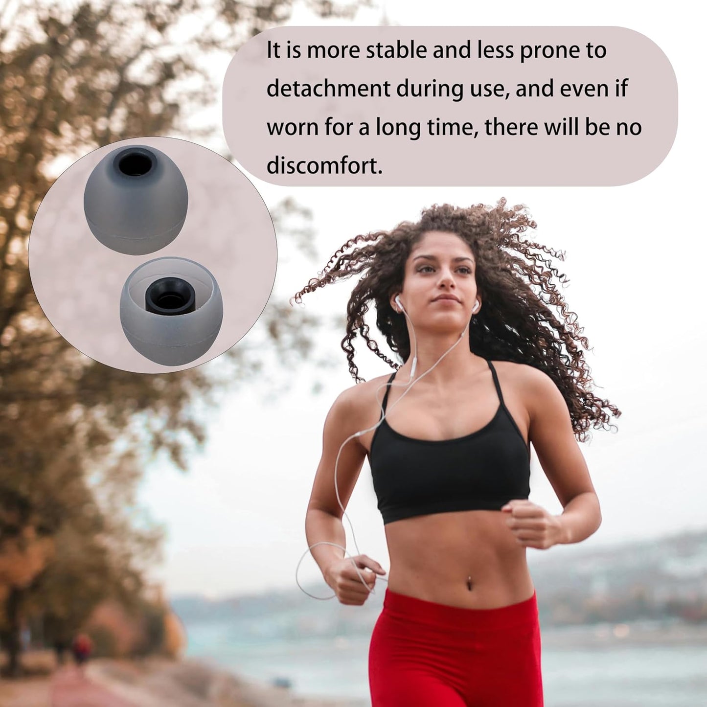 Earbud Replacement Tips - Silicone Earbuds in 3 Sizes (S, M, L) - Fit Most In-Ear Earbuds (Inner Hole 3.8mm -5.1mm) - 9 Pairs