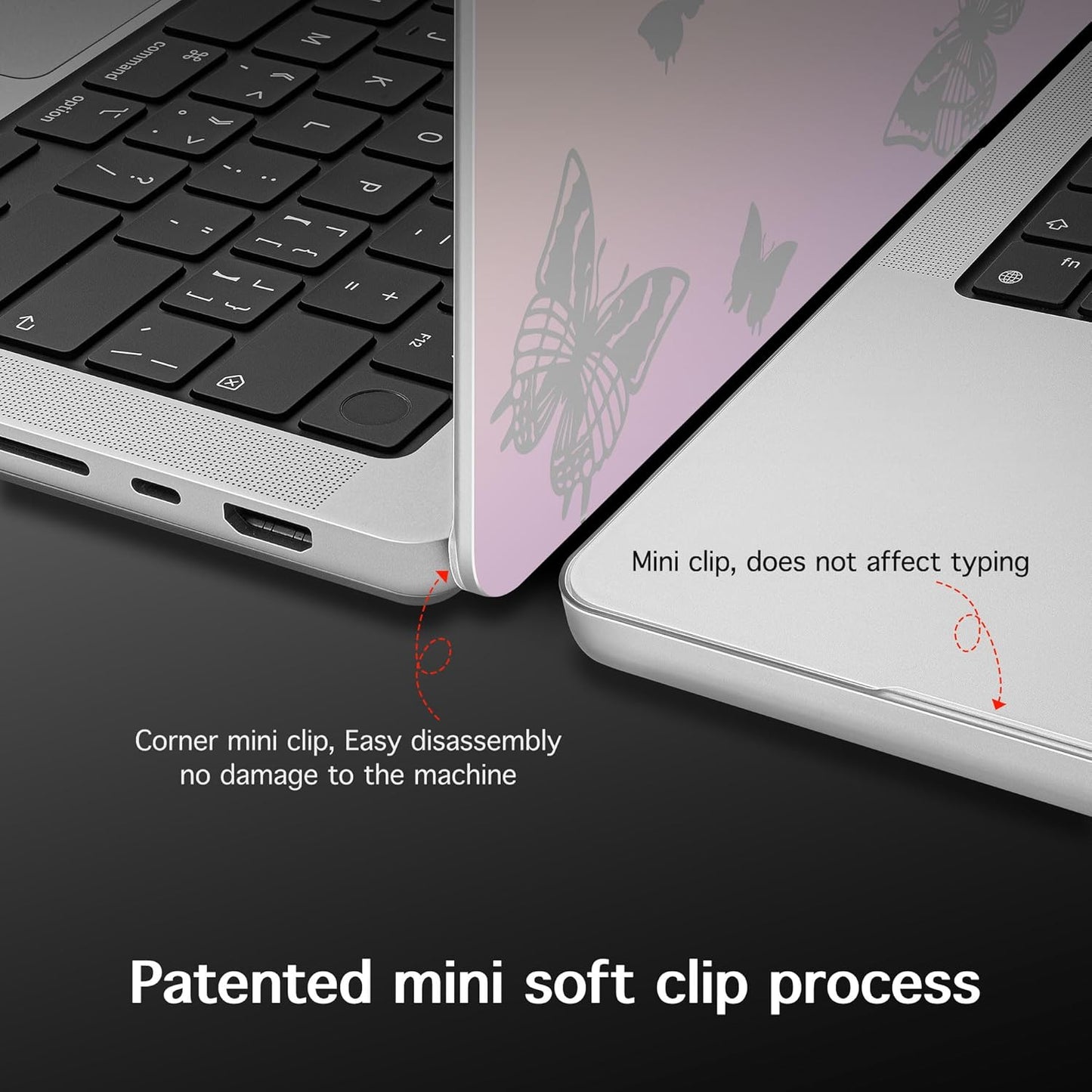 for MacBook Pro 16 inch Case 2021 2022 2023 2024 Release A3186 A3403 M4 A2991 M3 A2780 M2 A2485 M1 Pro/Max, Hard Shell Case with Screen Protector & Keyboard Cover, Butterfly