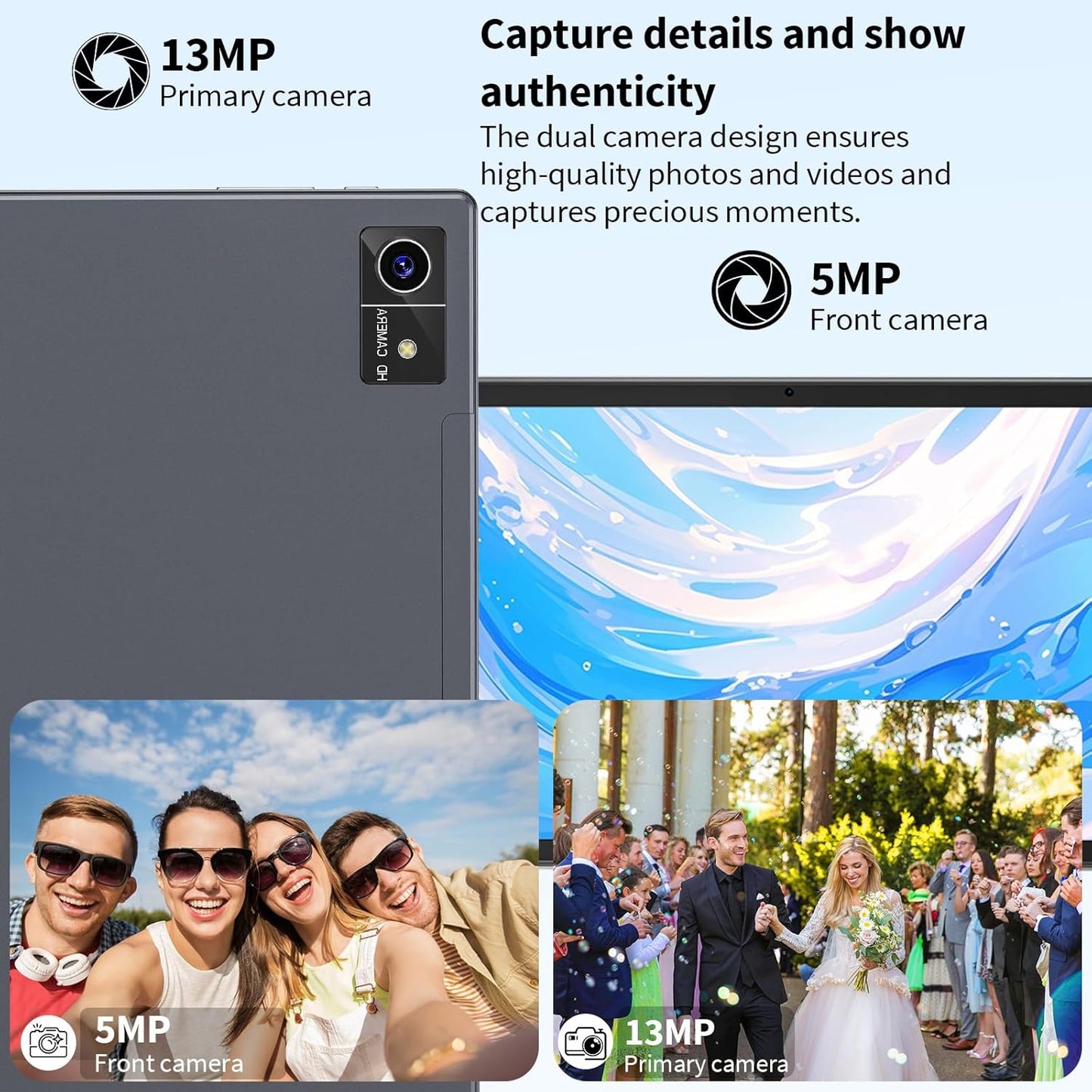 Android 15 Tablet with Keyboard, 16GB(8+8)RAM+256 Storage(Expand to 2TB), 8000mAh Battery, Widevine L1,10 Inch 2-in-1 Tablets with 5G/2.4G WiFi, BT5.0, GMS Certified, with Mouse, Case, Stylus(Pink)