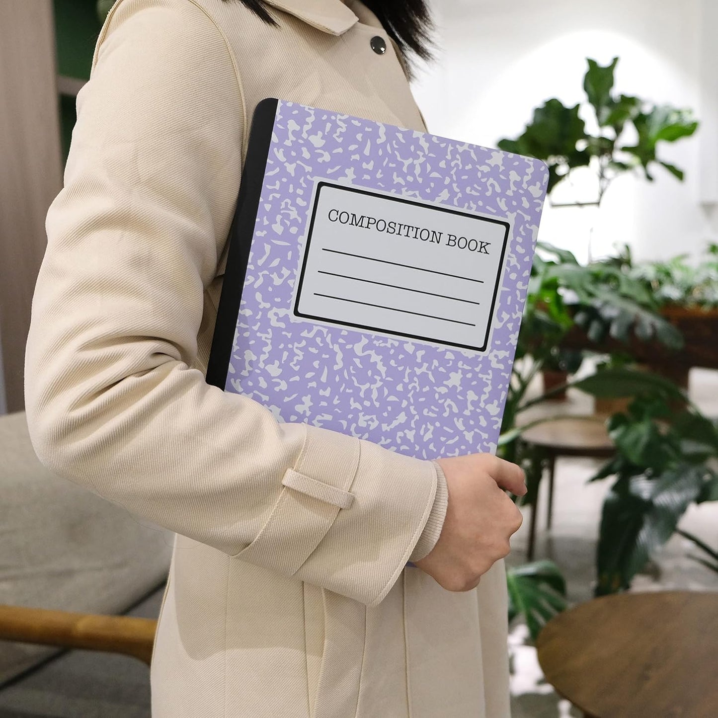 MEEgoodo Case for MacBook Pro 13 inch Case with M2 Chip 2022 2021 2020 New A2338 M1 A2251 A2289, Hard Shell with Keyboard & Camera Cover Compatible with 13 inch MacBook Pro, Composition Book Purple