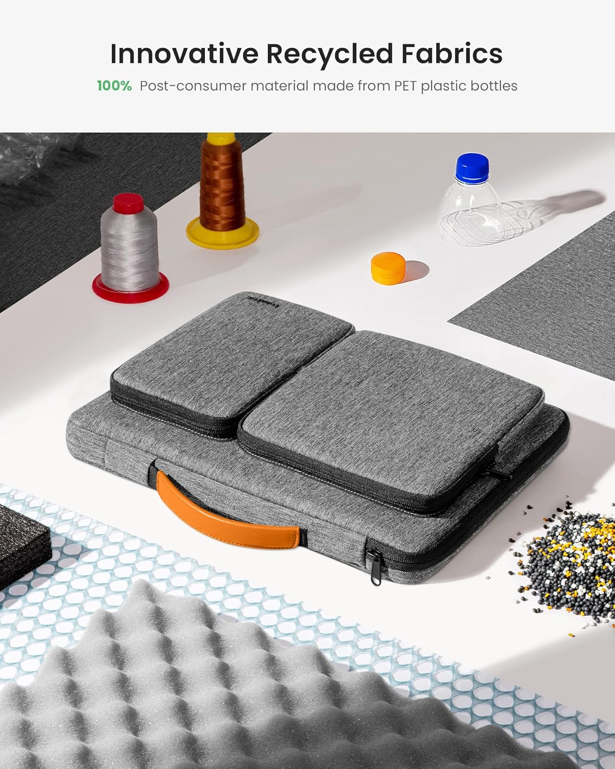 tomtoc 360 Protective Laptop Sleeve for 15-inch New MacBook Air M3/A3114 M2/A2941 2024-2023, 15 Inch Surface Laptop 6/5, Dell XPS 15 Plus, MacBook Pro (A1990 A1707), Water-resistant Accessory Bag Case