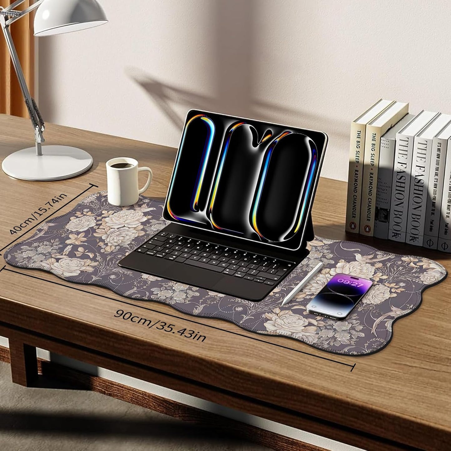 Galdas Gaming Mouse Pad XXL XL Large Long Extended Big Mousepad Non-Slip Rubber Keyboard Mouse Pad with Stitched Edges for Laptop Home Office (35.48x15.75x0.08 Inch)