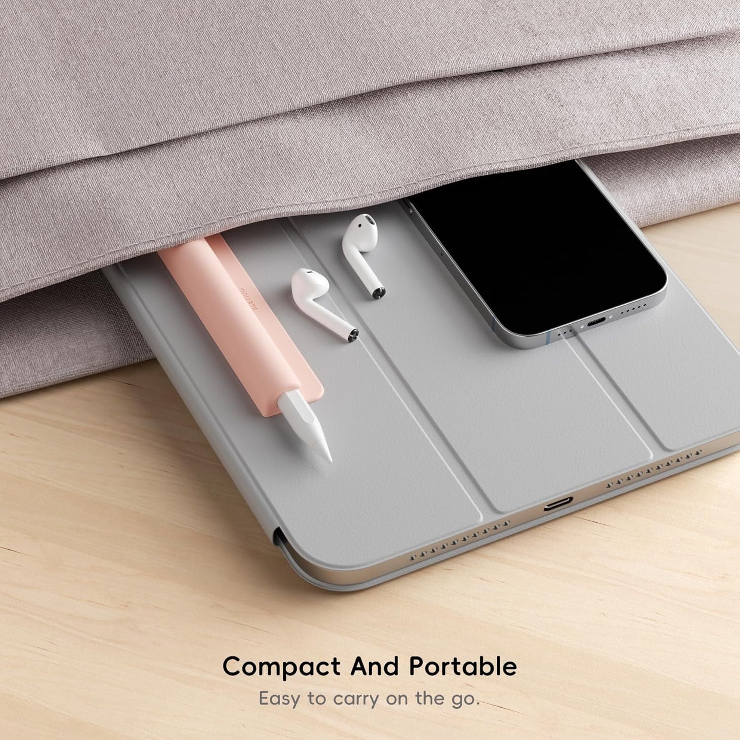 ELETIUO Silicone Pencil Holder Sleeve,Compatible with Apple Pencil (USB-C),Apple Pencil 1st/ 2nd Generation,Strong Adhesive Sticky Attached to iPad Case for Stylus Pens,Pink