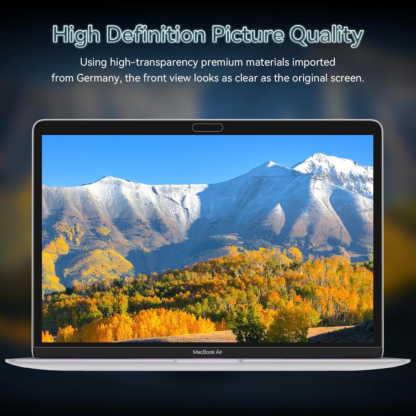 360° Privacy Screen for MacBook Pro 13 Inch(2016-2022, M1, M2)/MacBook Air 13 in(2018-2021,M1), 4 Way Privacy Anti Glare Blue Light Filter Shield Film Anti Spy Laptop Protector for Mac 13In Computer