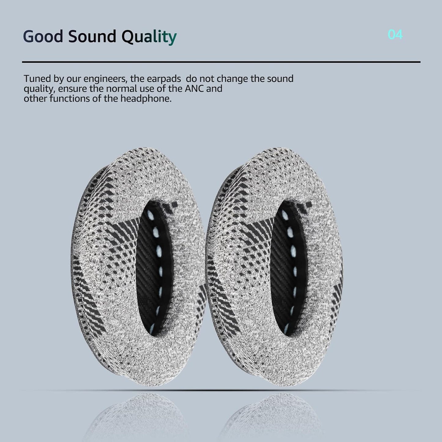 Cooling-Gel QuietComfort 35 / QC35 ii Replacement Ear Pads for Bose Headphones, Also Fit for Bose QC45 QC35 QC25 QC2 QC15/ Around-Ear 2 AE2i AE2w/ SoundTrue & SoundLink Series, Black