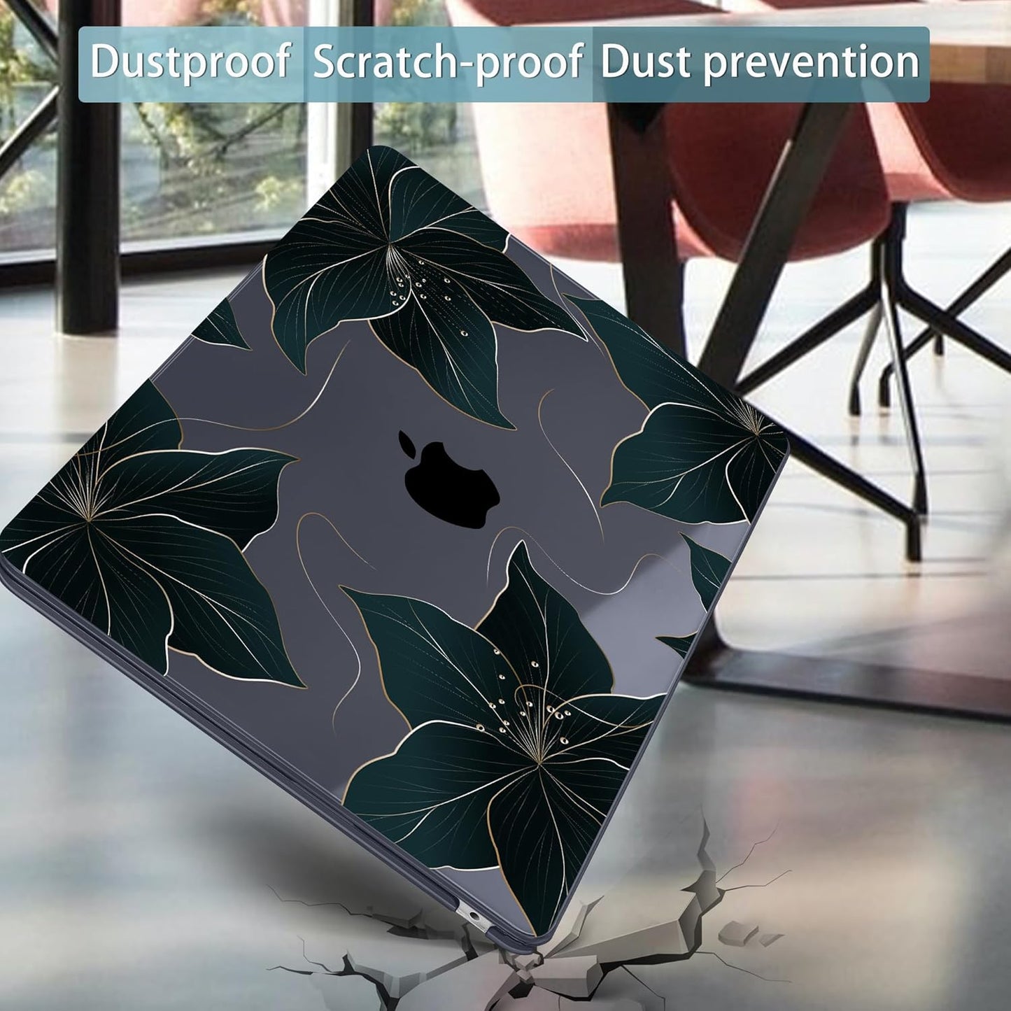 Mektron for 2025 M4 MacBook Air 13.6 Inch A3240 Case Fits 2023 A2681 M2 2024 A3113 M3 Chip with Liquid Retina Display Touch ID, Printed Plastic Hard Shell Cover for MacBook Air 13.6", Floral C218