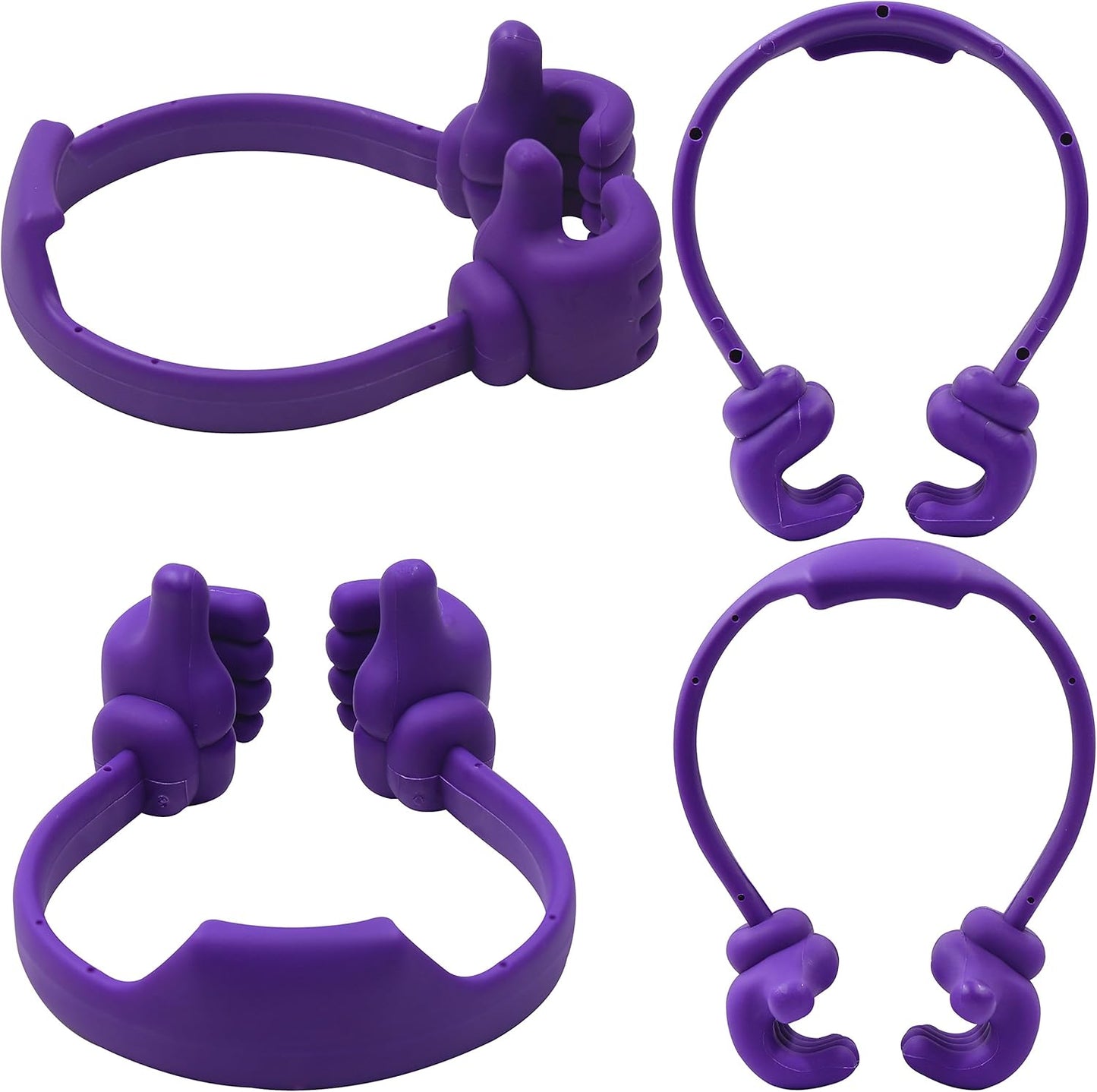 Honsky Thumbs-up Cell Phone Stand Holder, Tablet Stand Cradle for Desk Desktop Smartphone Cellphone Mobile Phone Tablets – Universal Adjustable Flexible, Purple