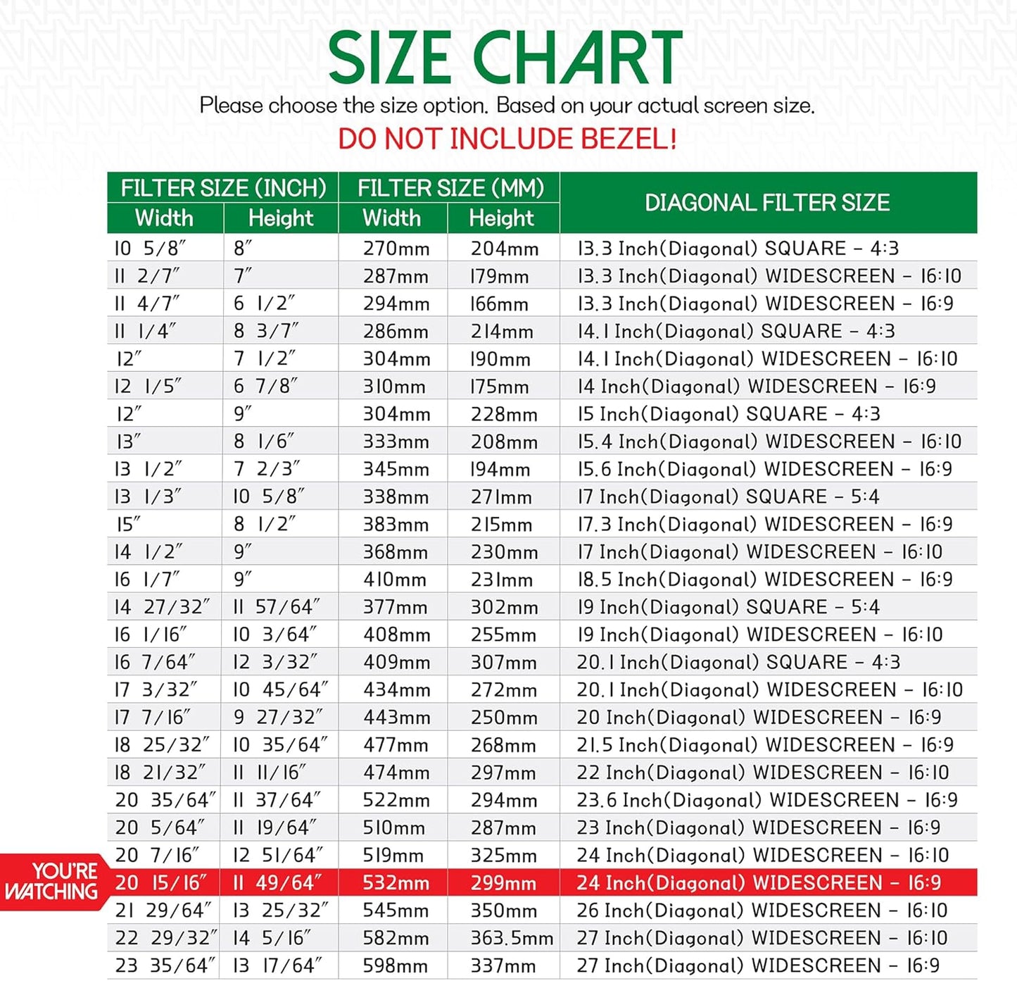 24 Inch Desktop Privacy Screen Shield for 16:9 Wide Monitor - Anti Glare Computer Privacy Screen Cover | Blue Light Blocking Screen Protector | Scratch Resistant UV Filter | Attachment Type