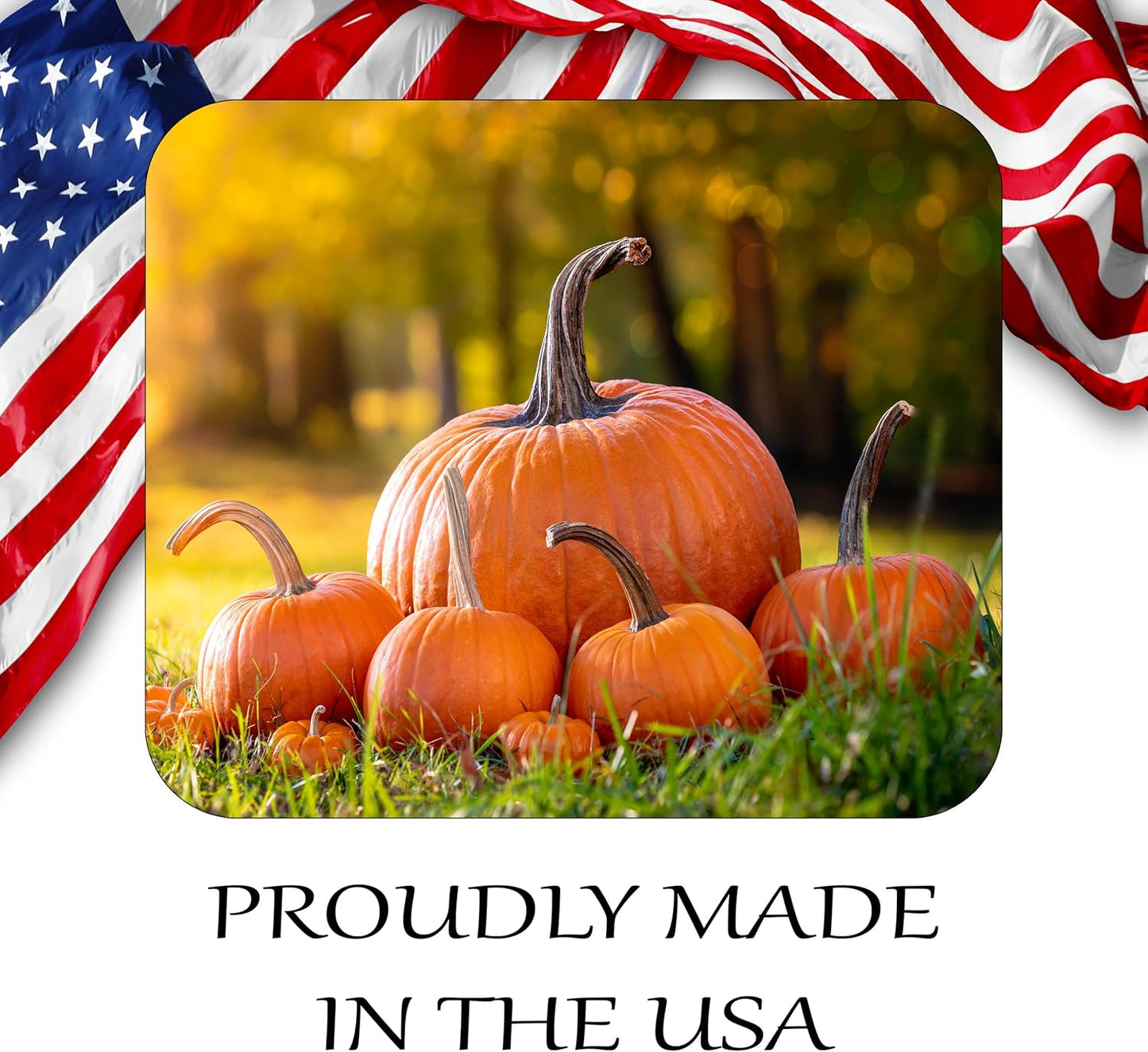 Fall Season Mouse Pad Mat Mousepad for Desk Computer Laptop PC Gaming Home or Office Gift (Pumpkins MP85)