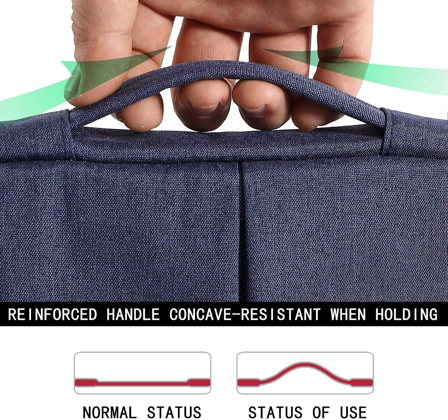 Voova Laptop Sleeve Carrying Case 14 15 Inch Compatible with MacBook Air 15 M2/M3/M4 2022-2025, MacBook Pro 15, Hp Chromebook 14, Waterproof Slim Computer Cover Bag,Blue