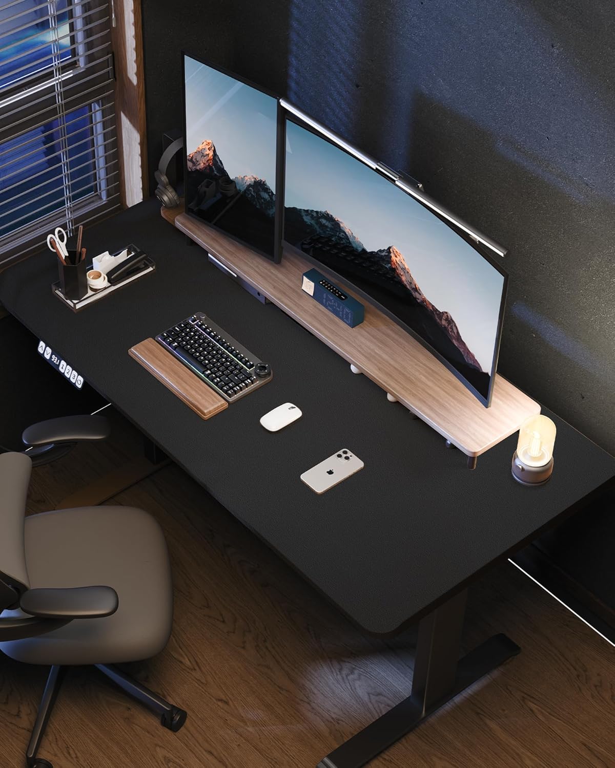 Extra Large Desk Mat - 63"x 17" Non-Slip Office Desk Pad, Oversized Mouse Pad for Home & Work, Waterproof Desk Protector for Keyboard & Mouse (Black)