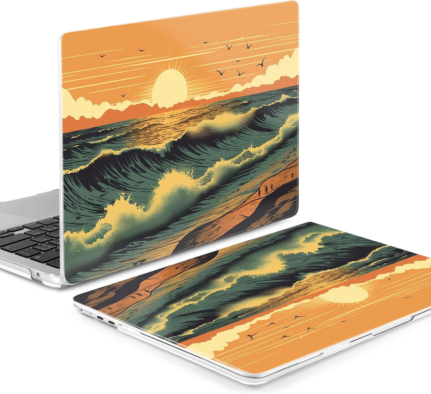 Batianda Premium Case for New MacBook Air 15 inch 2025 M4 2024 2023 with M3 M2 Chip Model A3114 A2941, Designed Protective Plastic Hardshell & Keyboard Cover & Screen Protector, Dusk