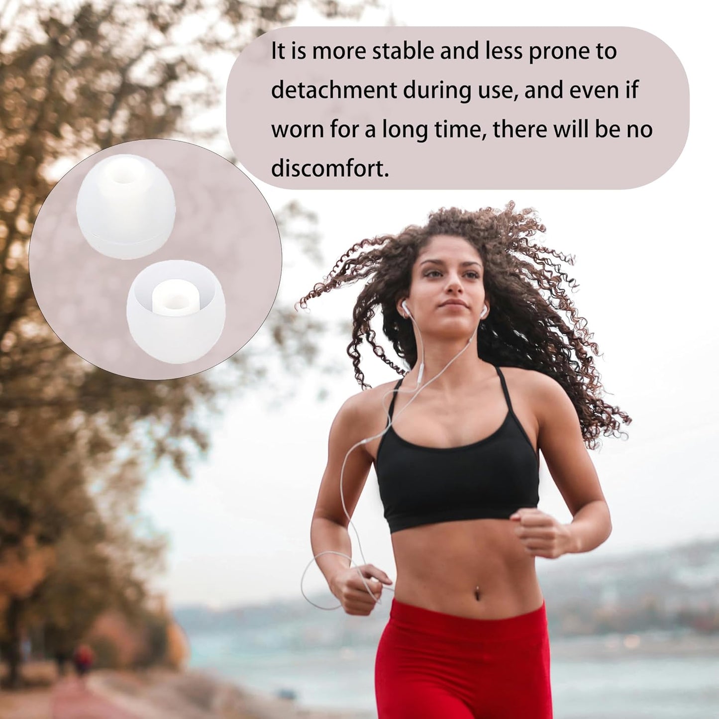 Earbud Replacement Tips - Silicone Ear Tips Fit Most - S M L, 9 Pairs