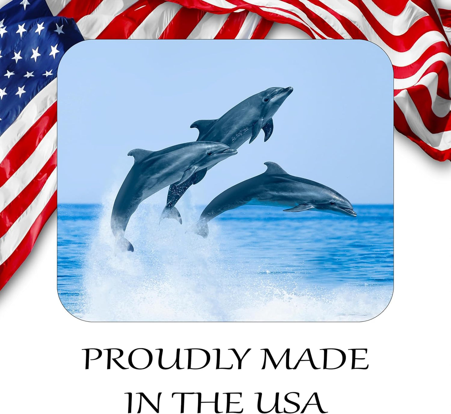 Coastal Shoreline Waves Sandy Beach Theme Mouse Pad Mat Mousepad for Desk Computer Laptop PC Gaming Home or Office Gift (Jumping MP19)