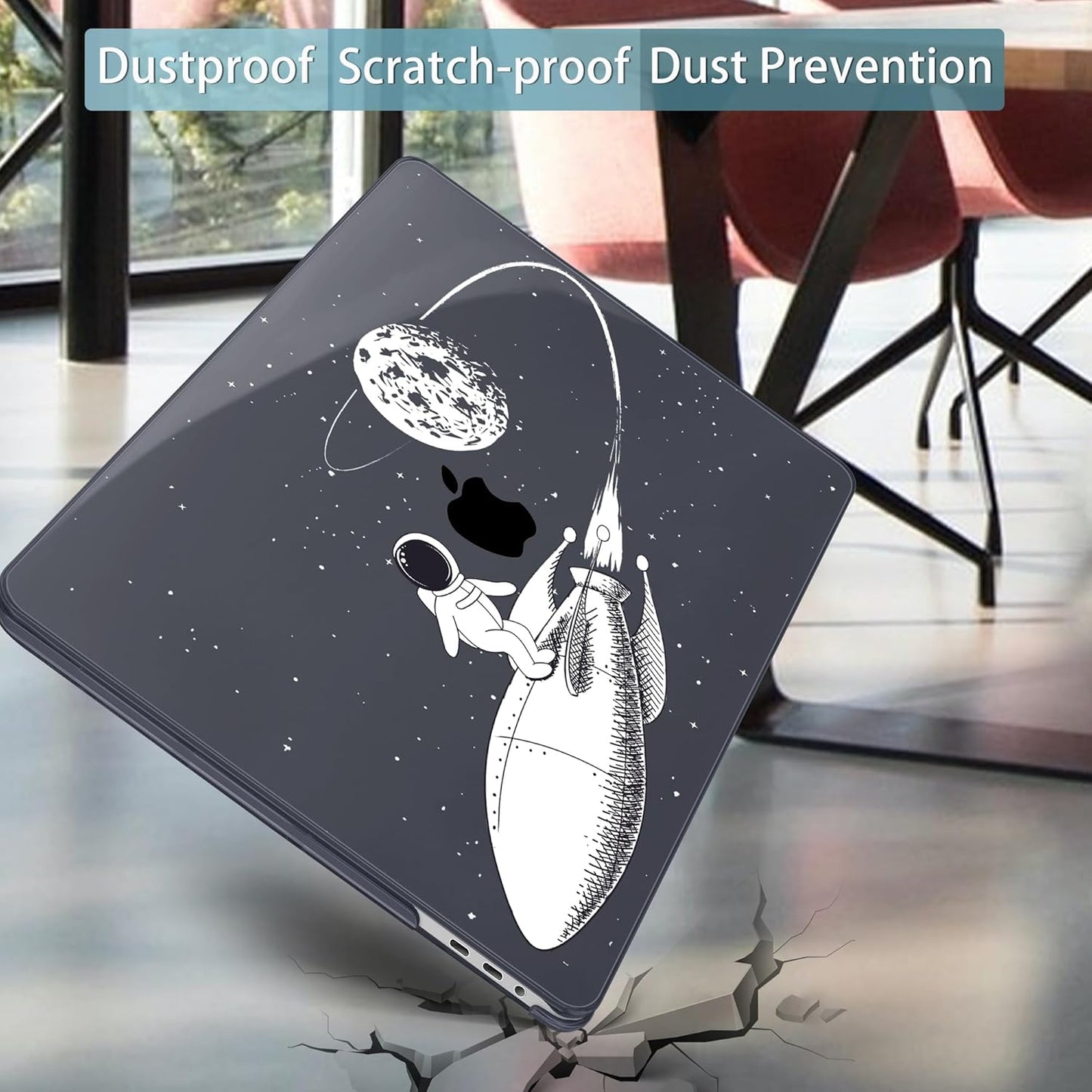 Mektron Case for MacBook Pro 16 Inch A2141 Cover 2019 Release 16" with Liquid Retina Display/Touch ID, Plastic Hard Shell with Keyboard Skin & Screen Protector & Dust Plug, Spaceman