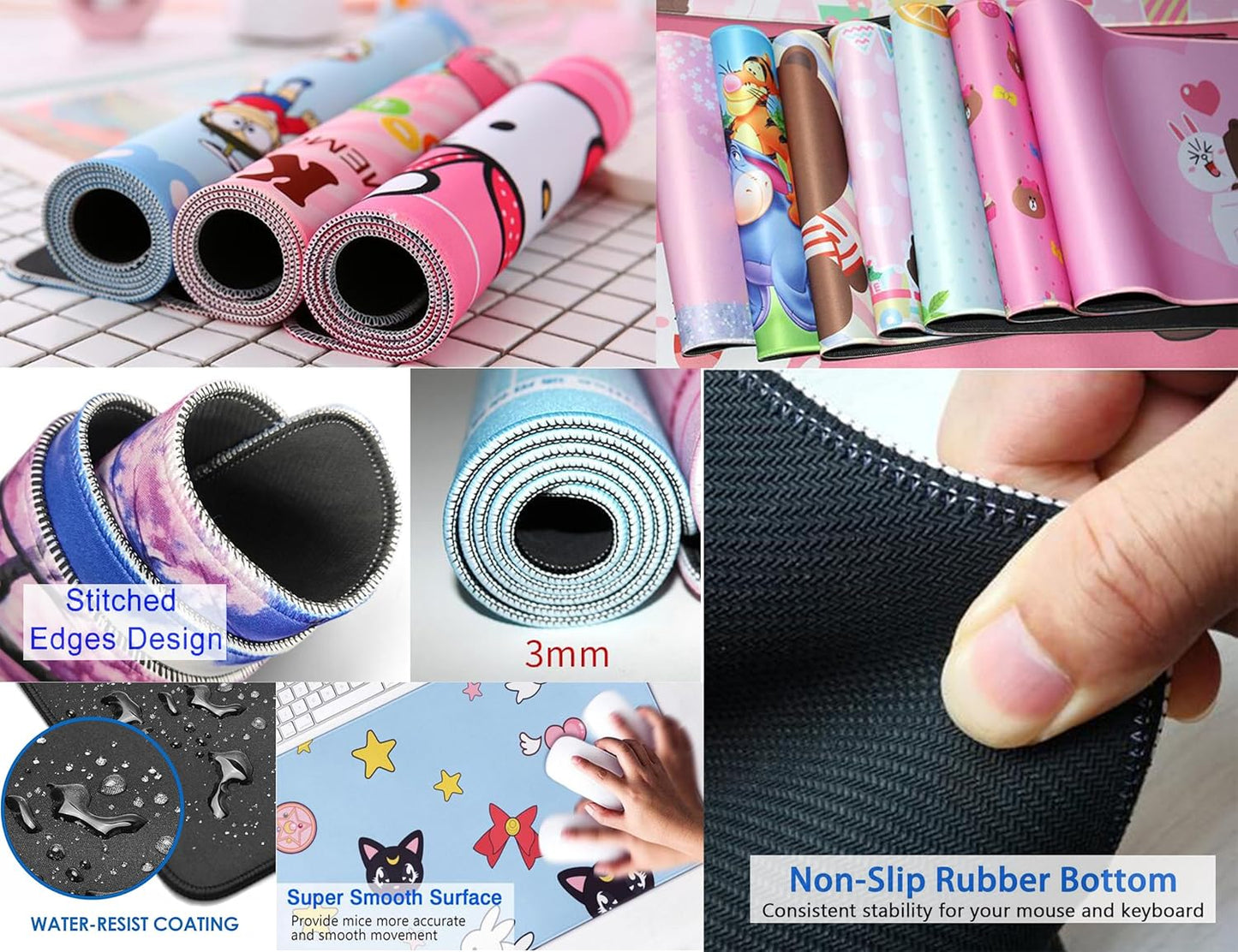 Aesthetic Celestial Desk Mat Vintage Flowers Desk Pad Large Mouse Pad Gaming Mousepad Extended XXL Computer Mat 31.5x15.75 in, Cute Laptop Keyboard and Mouse Mat for Women Office Desk Decor Pad