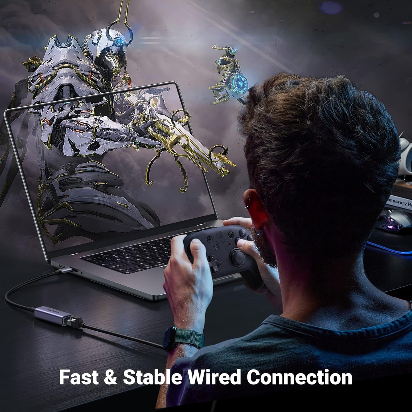 UGREEN USB C to Ethernet Adapter, Plug and Play 1Gbps Ethernet Adapter, Aluminum Case, (Thunderbolt 4/3 Compatible) to RJ45 Network Dongle, Compatible for MacBook Pro/Air, iPhone 16 Pro/Max, iPad, XPS