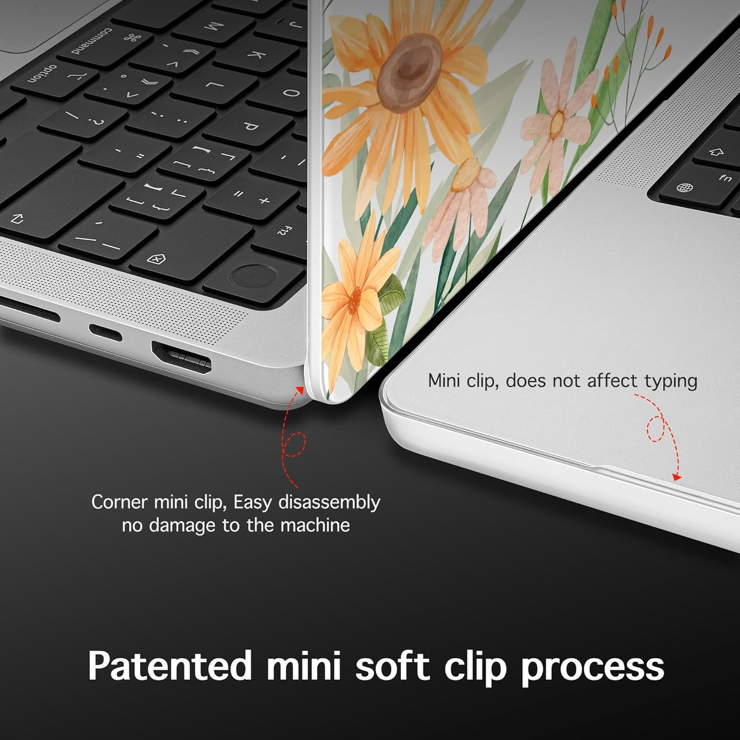 for MacBook Pro 16 inch Case 2021 2022 2023 2024 Release A3186 A3403 M4 A2991 M3 A2780 M2 A2485 M1 Pro/Max, Hard Shell Case with Screen Protector & Keyboard Cover, Spring Flowers