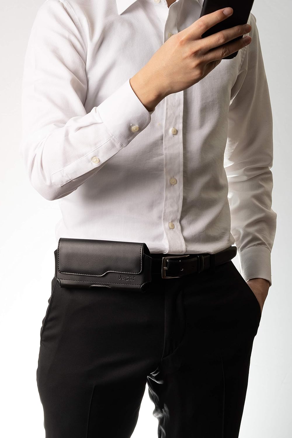 DeBin Case for Samsung Galaxy S25+ Plus, 5G S24+ S23+, S22+, S21+, S20+ S10+ S8+ S9+, S23 FE, S21 FE, A20, A30, Cell Phone Belt Holster Clip Carrying Pouch Holder Cover (Fits Otterbox Commuter) Black