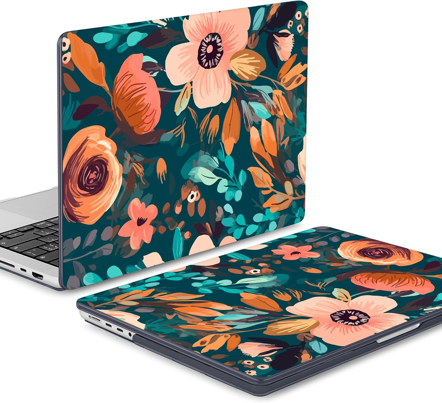 Mektron Case for MacBook Pro 16" M4 A3403 A3186 M3 A2991 M2 A2780 M1 A2485 (2021/2023/2024) Pro/Max with Touch ID, Hard Shell Plastic Laptop Cover Keyboard Cover Screen Protector, Abstract Florals