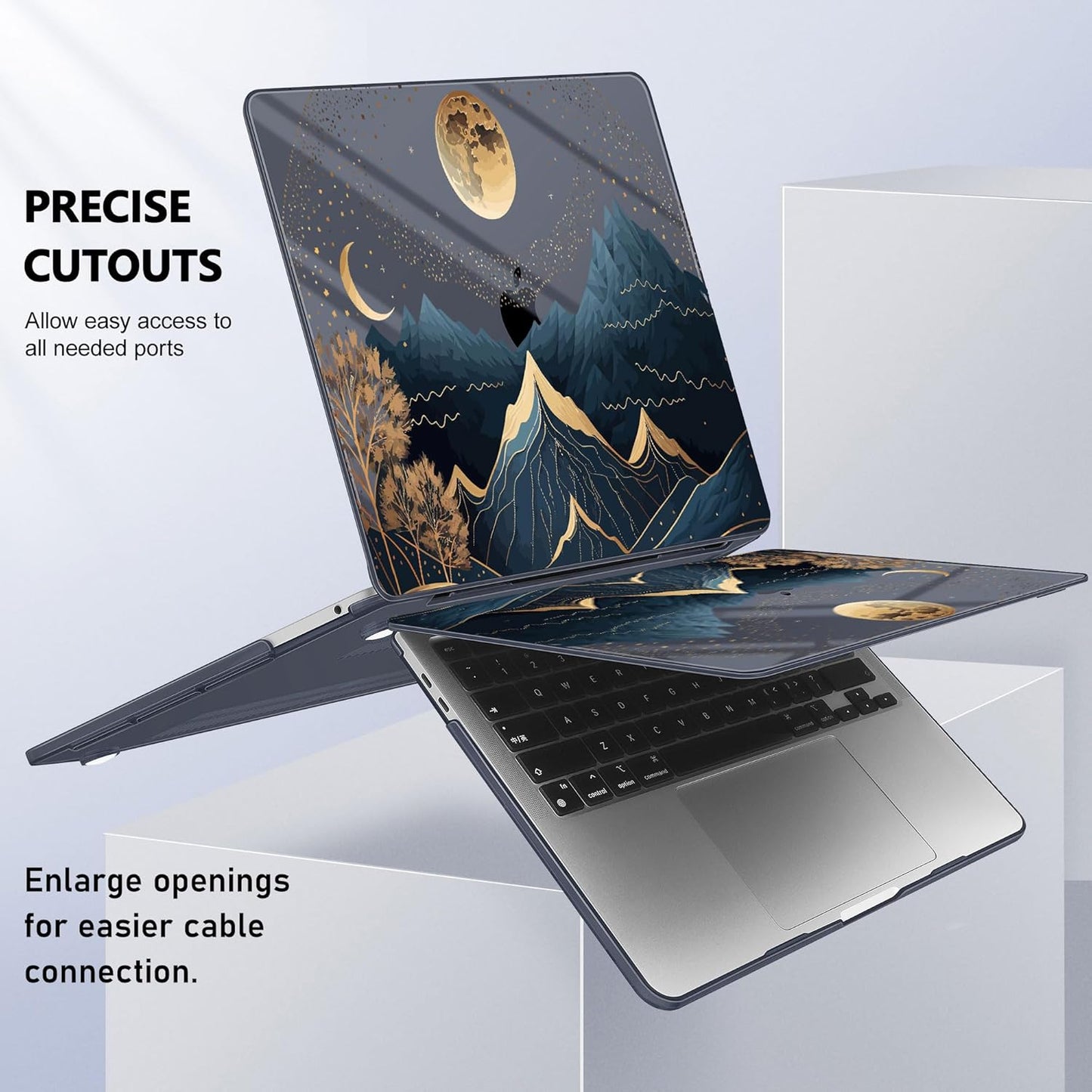 May Chen Compatible with MacBook Pro 13 inch Case with Touch Bar 2022 2021 2020 Release A2338 M1/M2 A2251 A2289, Plastic Hard Shell Case with Keyboard Cover, Traditional