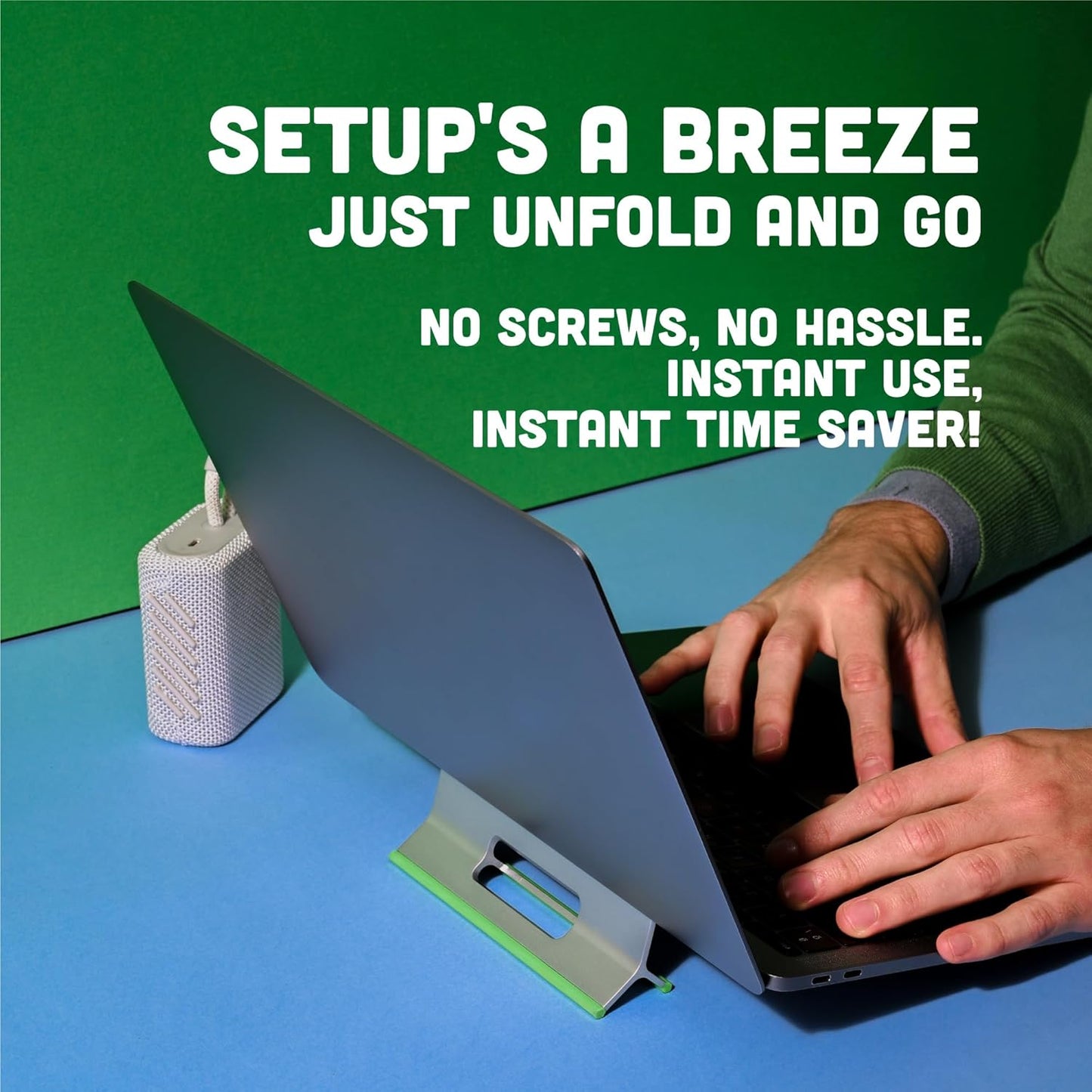 Steepy Portable Laptop Riser - 3 Height Adjustable Stand for Desk