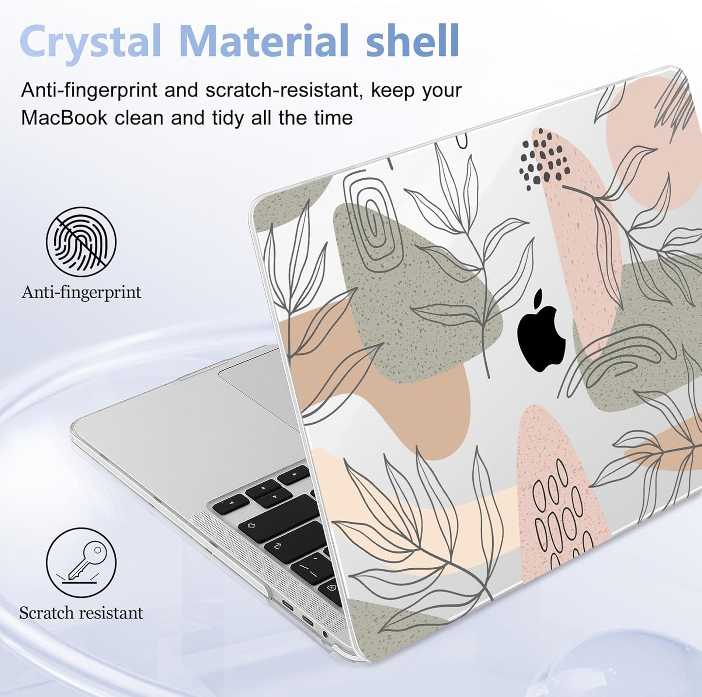 for MacBook Pro 16 inch Case 2019 2020 Release Model A2141, Plastic Hard Shell Cover with Keyboard Cover & Screen Protector for MacBook Pro 16 inch with Touch Bar & Touch ID - Tropical Leaves