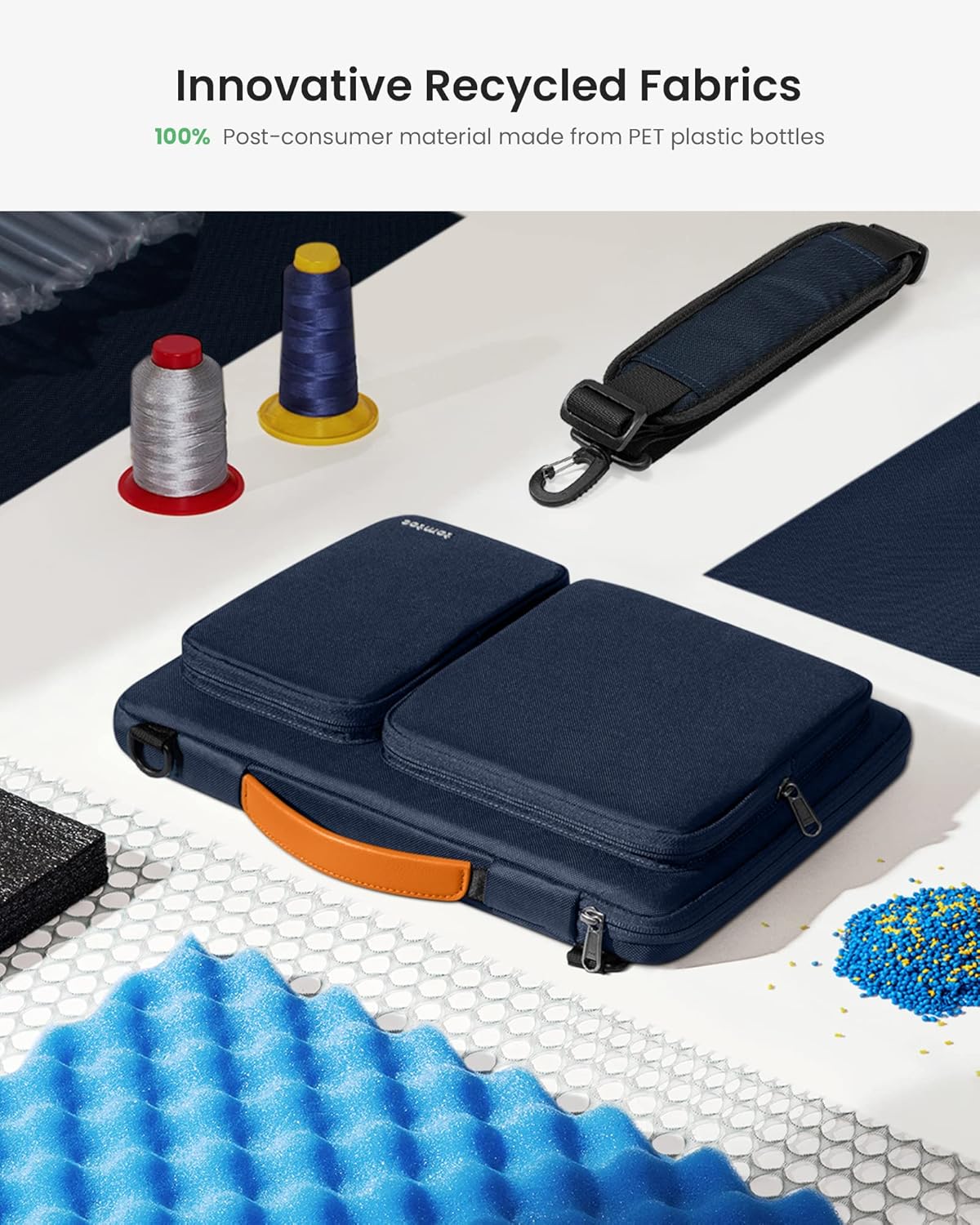 tomtoc 360 Protective Laptop Shoulder Bag for 16-inch MacBook Pro M4/M3/M2/M1 Pro/Max A3403 A3186 A2991 A2485 2024-2019, Water-resistant Sleeve for Dell XPS 15 Surface Book 3 The New Razer Blade 16