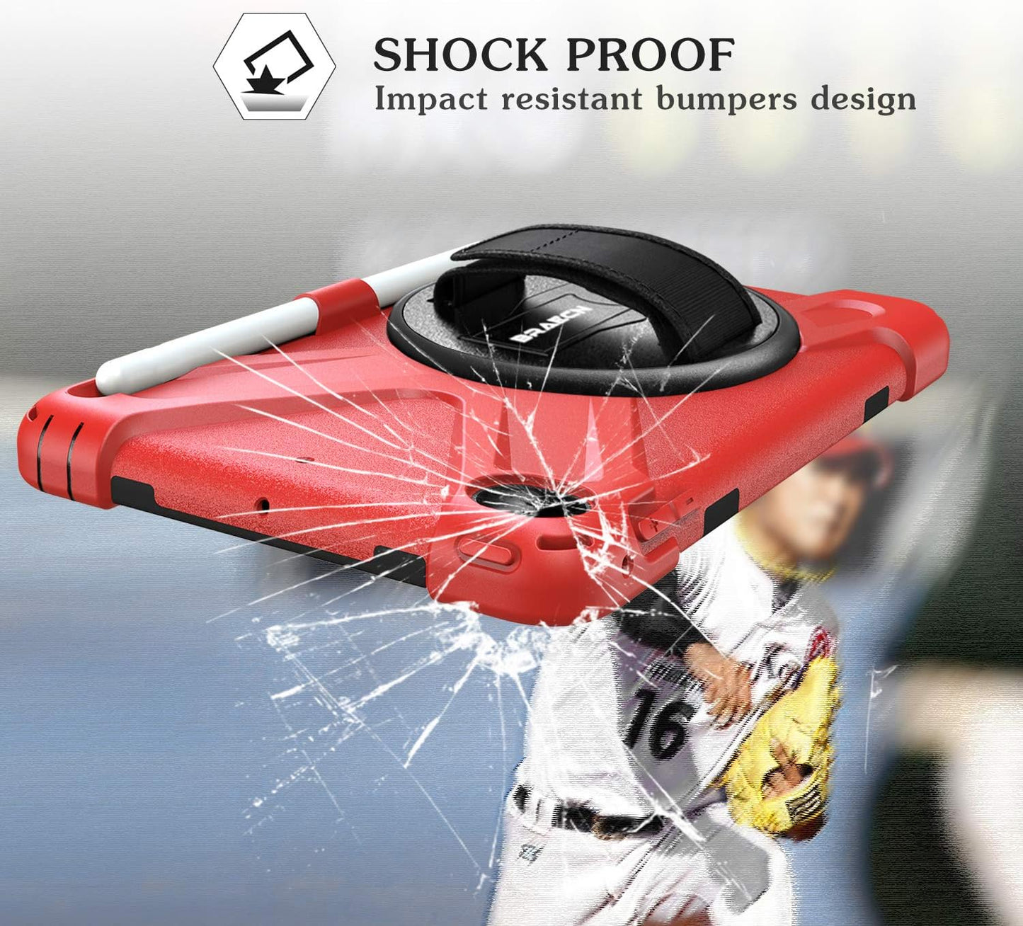 BRAECN iPad mini 5 Case,iPad mini 4 Case, Heavy Duty Shockproof Protective Rugged Case with Pencil Holder,Hand Strap,Kickstand, Shoulder Strap for iPad mini 5th/4th Generation 7.9 Inch for Kids