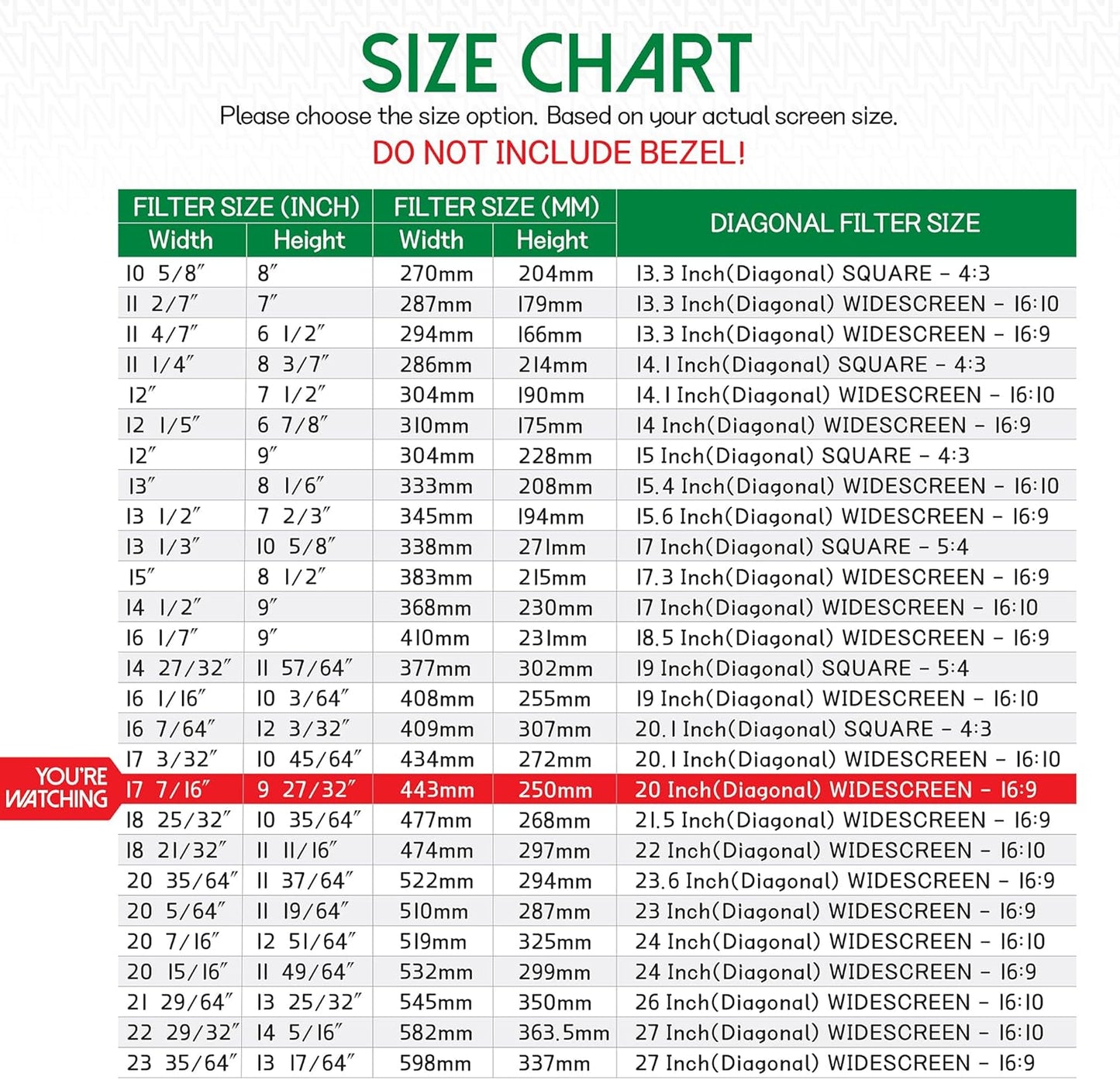 20 Inch Desktop Privacy Screen Shield for 16:9 Wide Monitor - Anti Glare Computer Privacy Screen Cover | Blue Light Blocking Screen Protector | Scratch Resistant UV Filter | Attachment Type