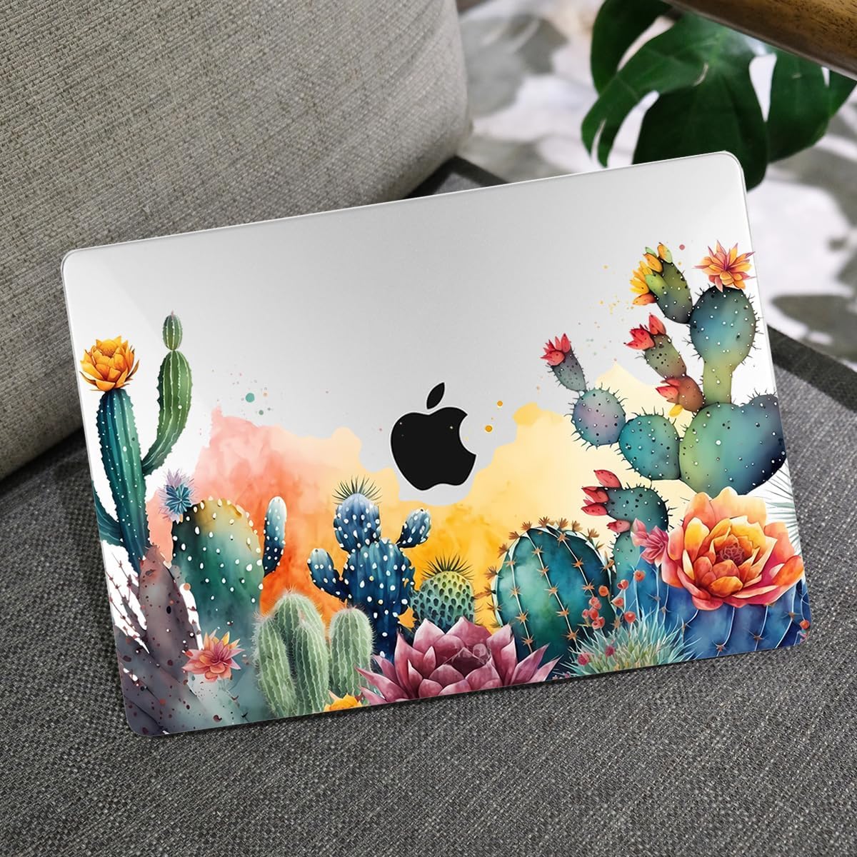 MEEgoodo Case for MacBook Air M4/M3/M2 13.6 inch 2025 2024 2022, Fit Model A3240 A3113 A2681, Compatible with MacBook Air 13 inch, Laptop Hard Shell Case with Keyboard Cover, Tropical Cactus