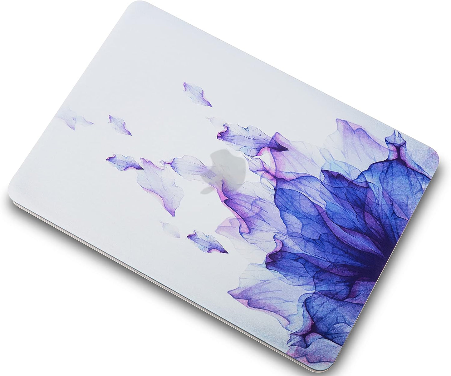 KECC Compatible with MacBook Air 13 inch Case 2022 2021 2020 2019 2018 Release M1 A2337 A2179 A1932 Plastic Hard Shell for MacBook Air 13.3 inch + Keyboard Cover + Sleeve, Purple Flower