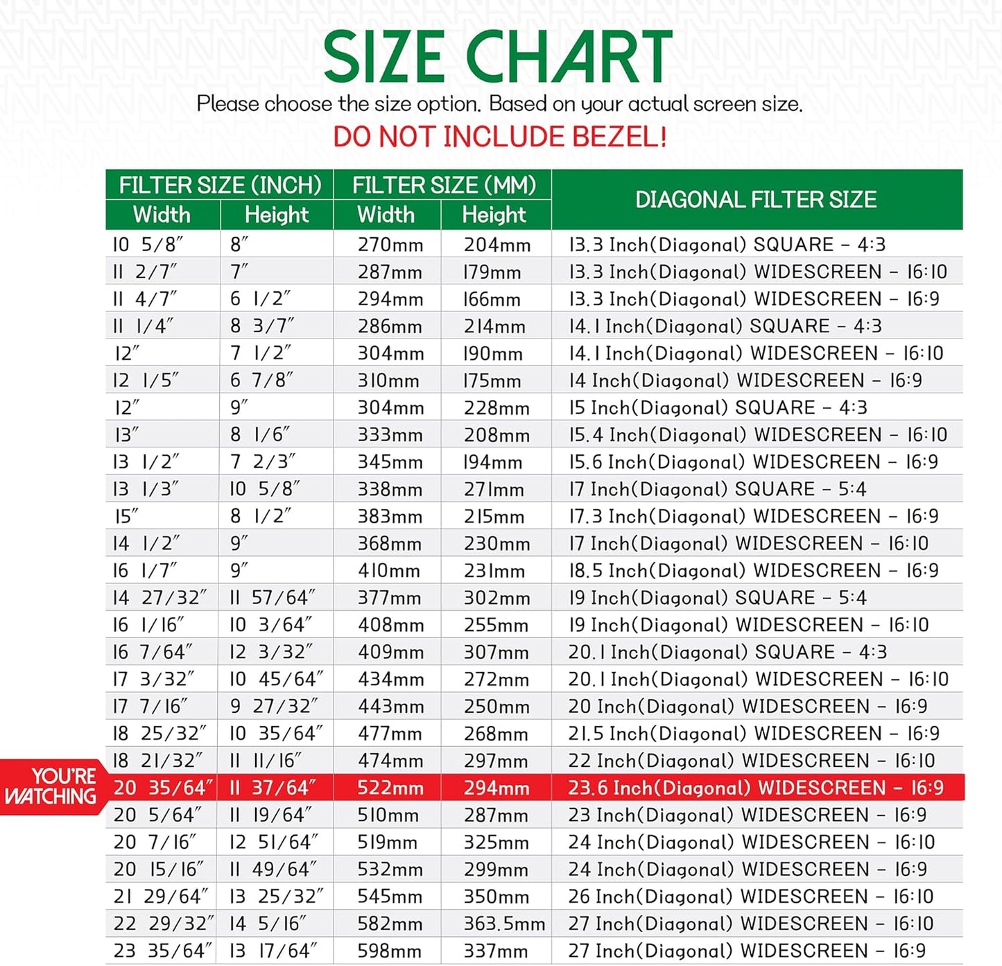 23.6 Inch Desktop Privacy Screen Shield for 16:9 Wide Monitor - Anti Glare Computer Privacy Screen Cover | Blue Light Blocking Screen Protector | Scratch Resistant UV Filter | Attachment Type