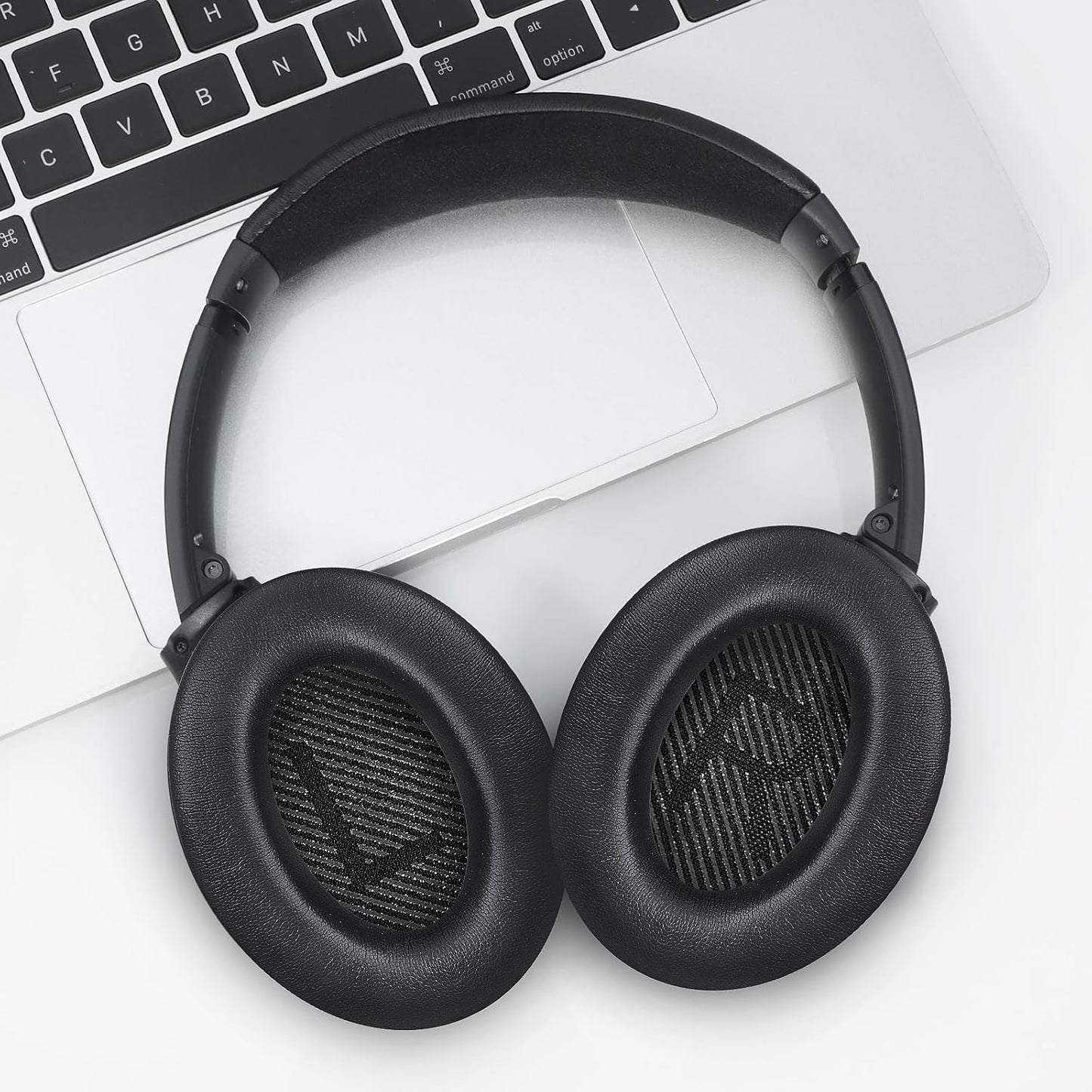 Headphones Replacement Ear Pads, Protein Leather earpad Cushions for Bose Quiet Comfort QC35 Headphones, Replacement Earpads, Softer Memory Foam - Black