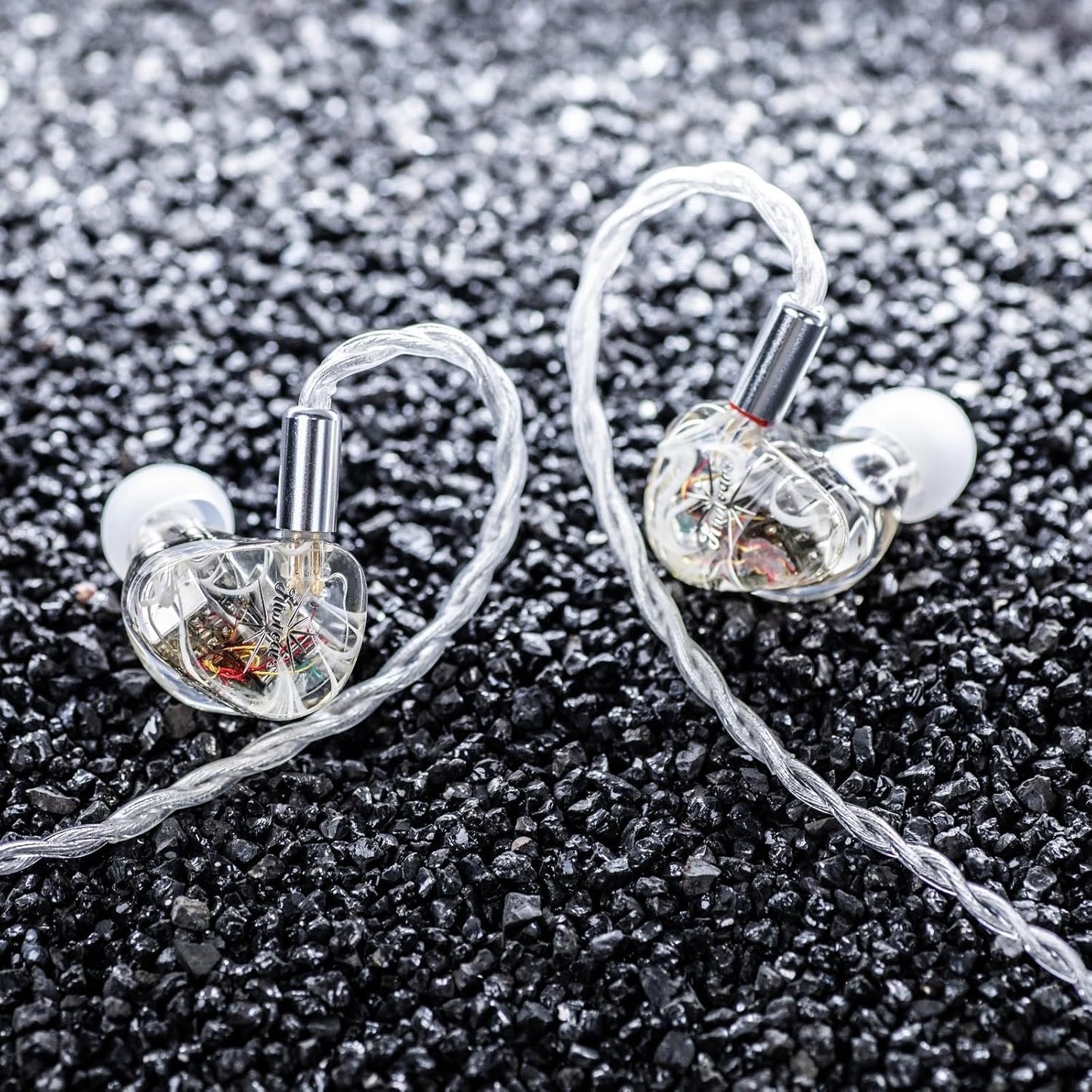Kiwi Ears Orchestra Lite in Ear Monitor, Custom 8BA HiFi Earphone, Studio Monitor Headphone, Wired Earbuds with Detachable OFC Cable, Handcrafts Faceplate for Audiophile Musician (Clear)