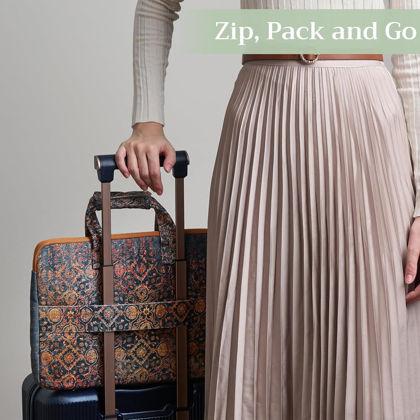 Maison d'Hermine Laptop bag with front pocket Stain and water repellent Cotton canvas