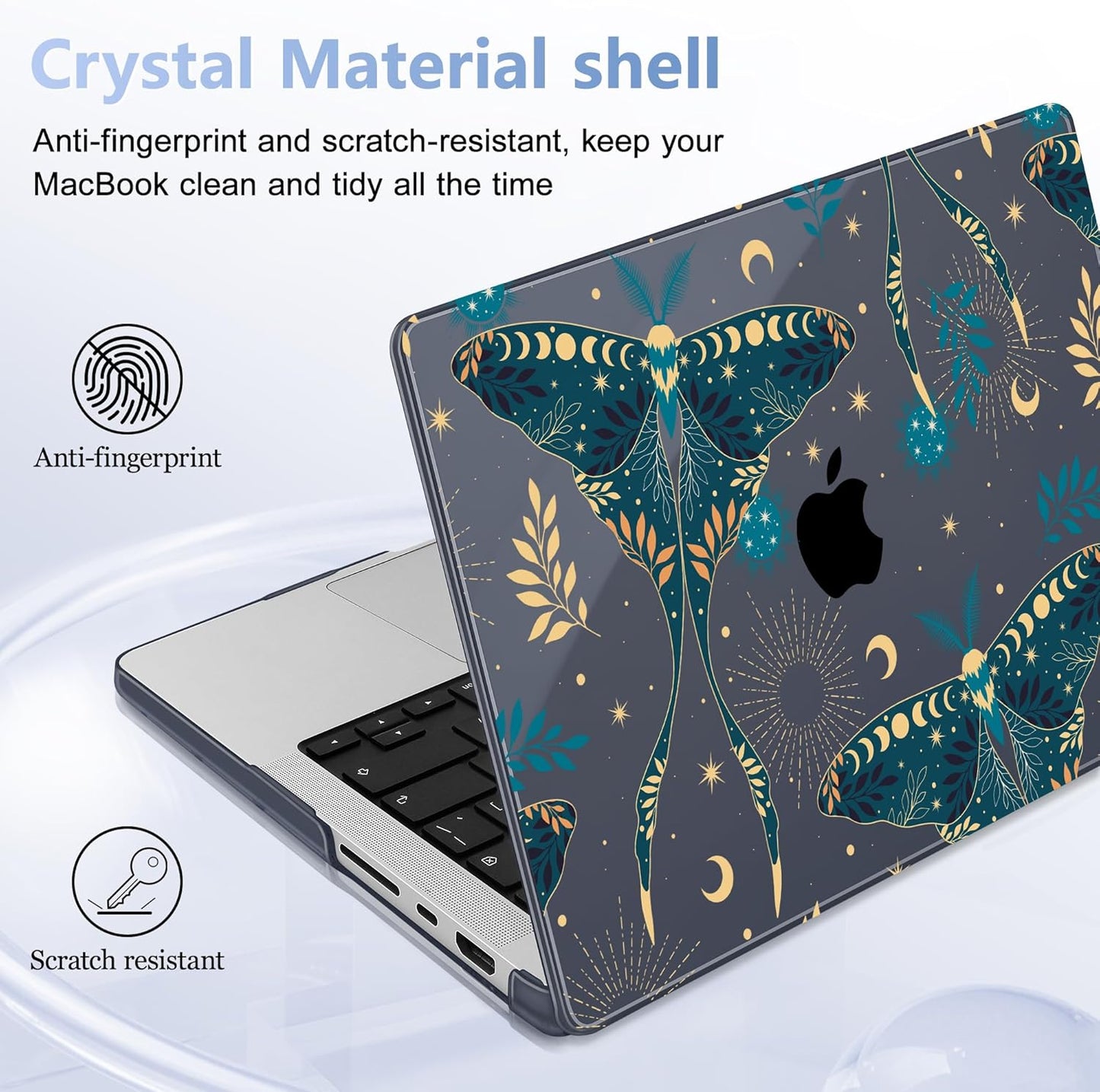 for MacBook Pro 16 inch Case 2021 2022 2023 2024 Release A3186 A3403 M4 A2991 M3 A2780 M2 A2485 M1 Pro/Max, Hard Shell Case with Screen Protector & Keyboard Cover, Butterfly P113