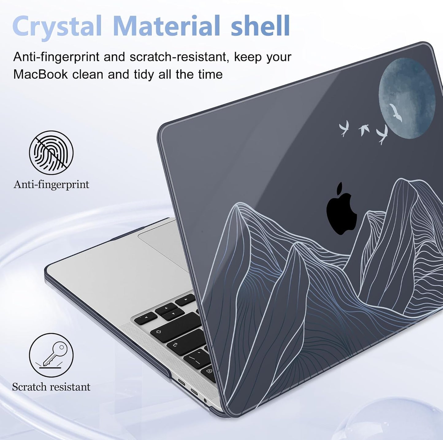 for MacBook Pro 16 inch Case 2019 2020 Release Model A2141, Plastic Hard Shell Cover with Keyboard Cover for MacBook Pro 16 inch with Touch Bar & Touch ID - Abstract Mountain