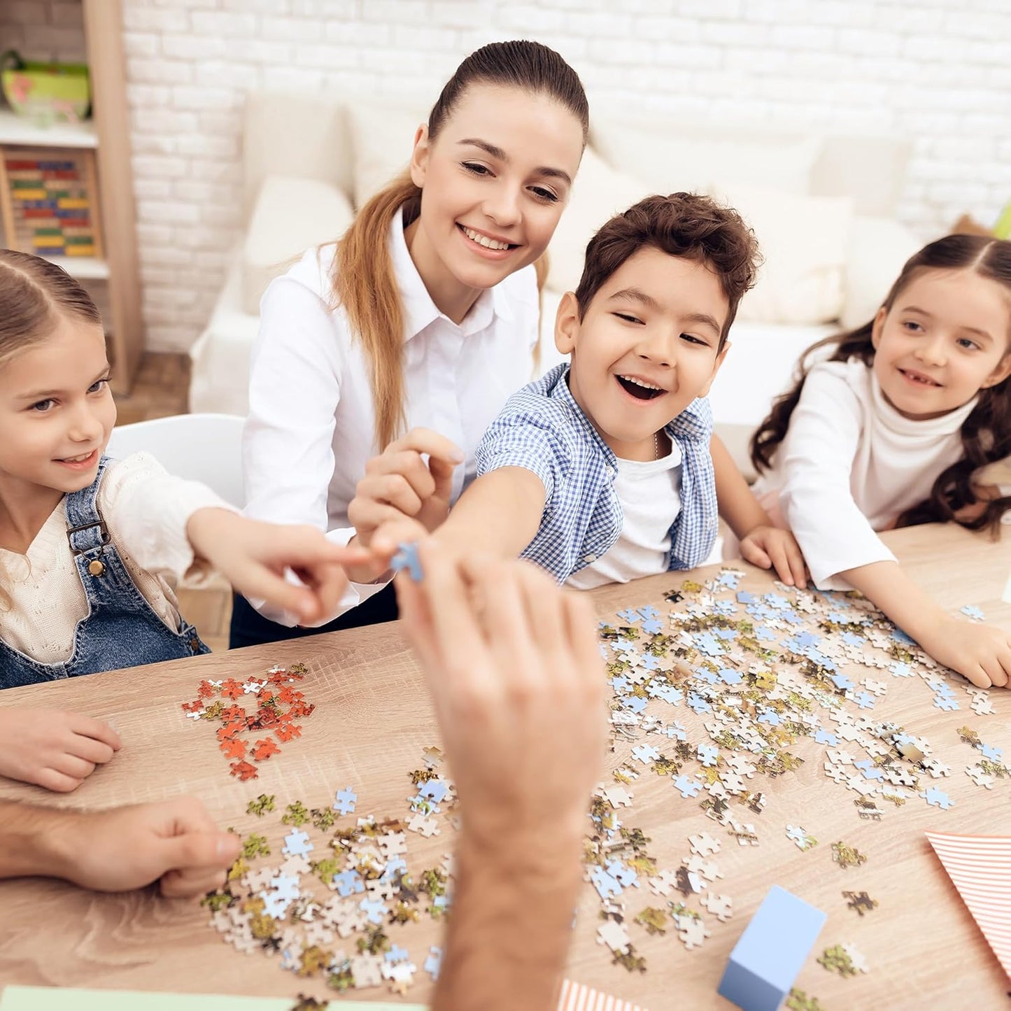 Easycosy Custom Photo Puzzles 1000/500/300 Pieces for Adults Families Personalized Picture Text Jigsaw Puzzle Gift for Holiday Birthday Anniversay(Horizontal/Vertical)