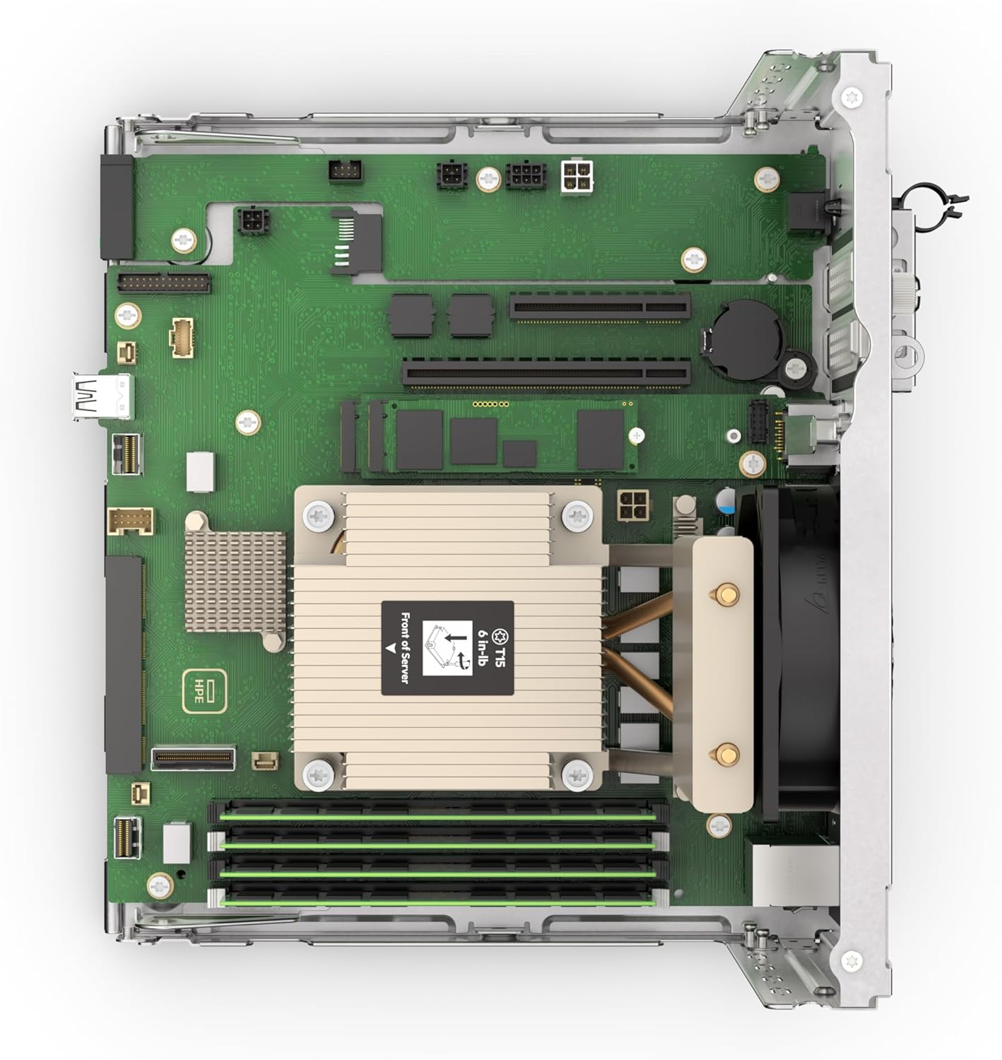 Hewlett Packard Enterprise ProLiant MicroServer Gen11 Tower Server, Intel Xeon E-2414 Processor, 16GB Memory, External 180W US Power Supply (HPE Smart Choice P78521-005)