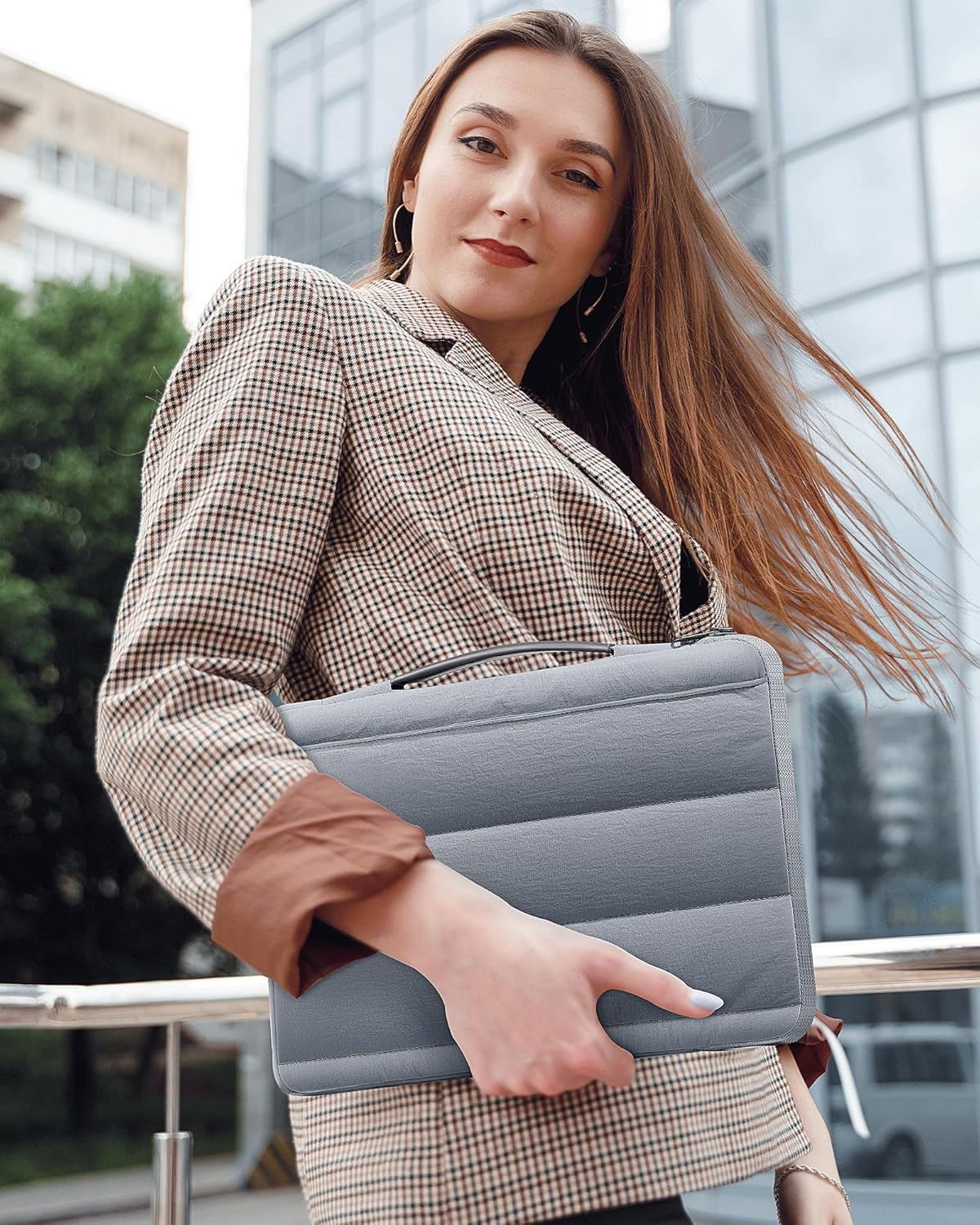 Laptop Case, Sleeve with Handle 360° Protectivie Puffy Laptop Sleeve Compatible with MacBook, Dell, HP