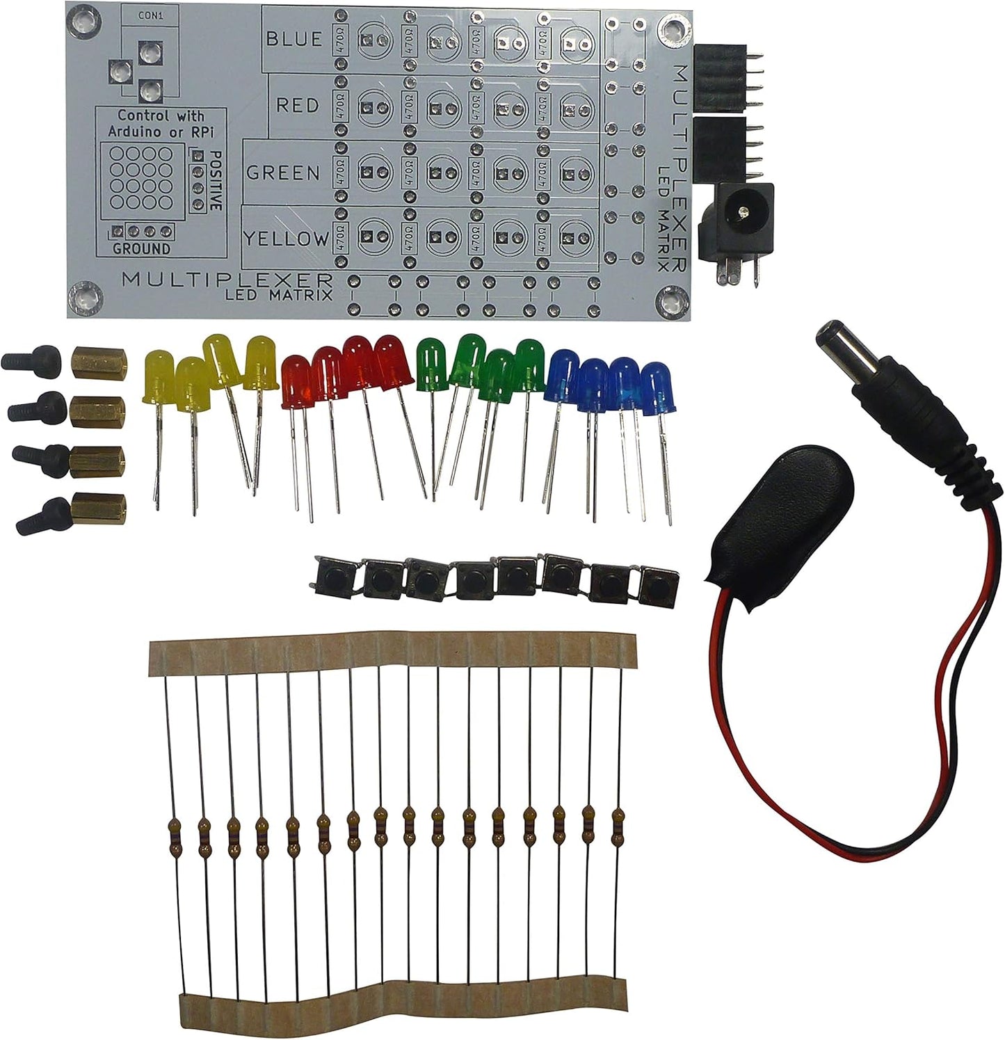 Full Set of 4 Electronics Learning Boards | Practice Soldering & Learn Electronics | Multiplexer, Resistance, Capacitance, and Series vs. Parallel