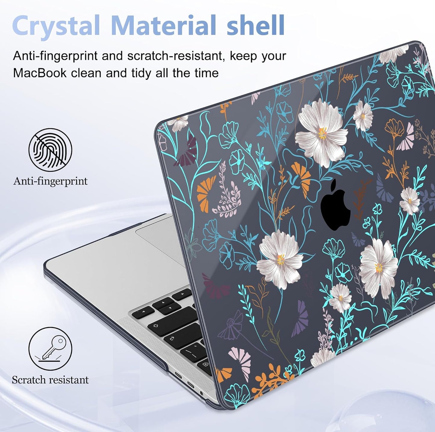 for MacBook Pro 16 inch Case 2019 2020 Release Model A2141, Plastic Hard Shell Cover with Keyboard Cover & Screen Protector for MacBook Pro 16 inch with Touch Bar & Touch ID, Rustic Flowers