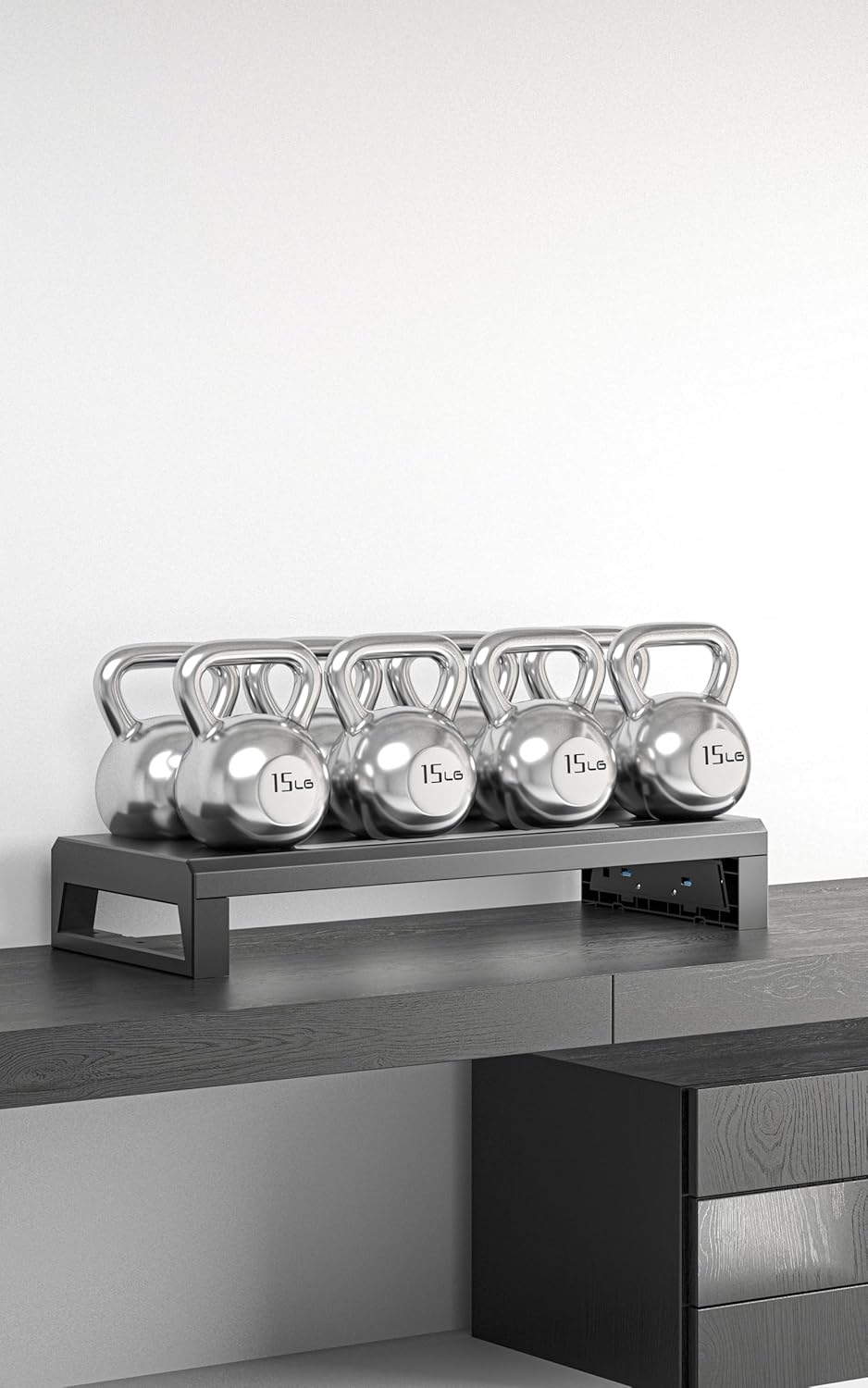 Computer monitor stand Laptop Desk Shelf & Monitor Riser ,21.6 inches,22W charging , 2 USB 3.0 , and 1 USB 2.0, Monitors/PC/Laptop/Computer Space Saver Organizer ,Heavy Duty Gift Gaming Studio Office (USB Hub Fast Charging Version, 550mm)