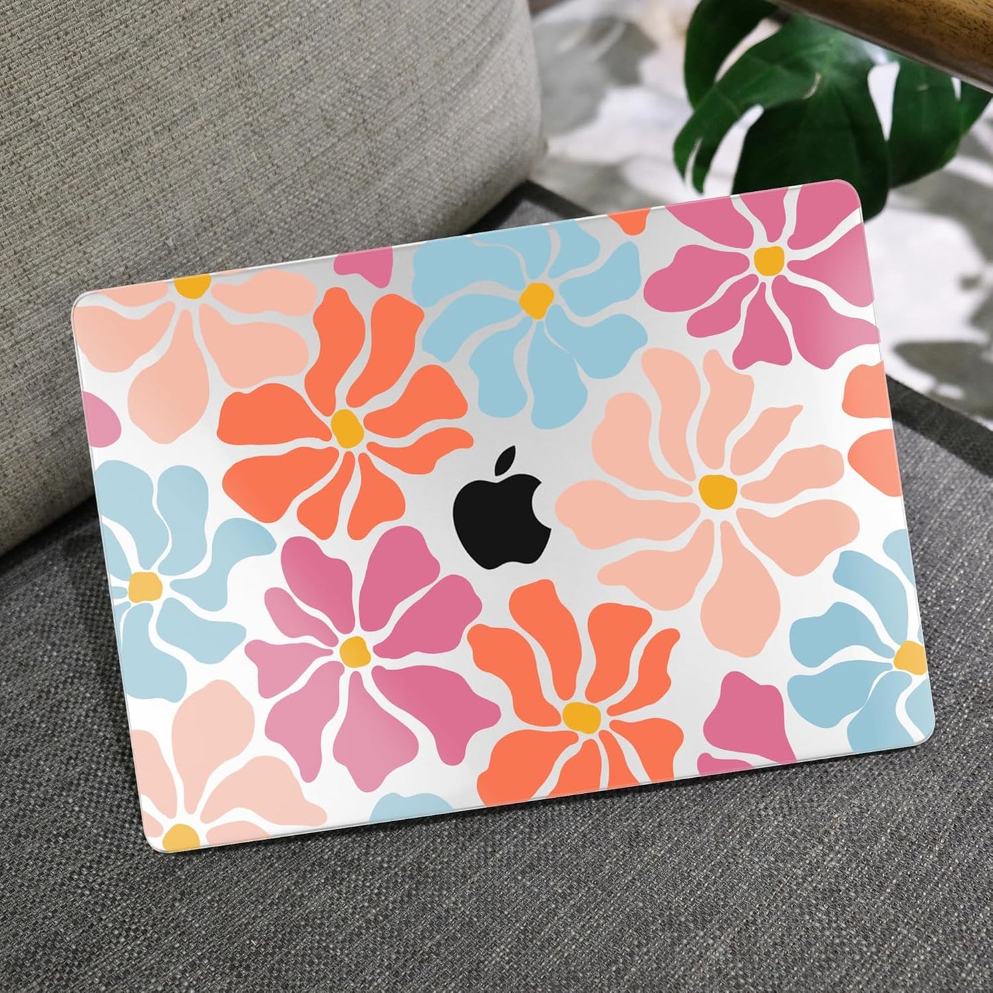 MEEgoodo Case for MacBook Air M4/M3/M2 13.6 inch 2025 2024 2022, Fit Model A3240 A3113 A2681, Compatible with MacBook Air 13 inch, Laptop Hard Shell Case with Keyboard Cover, Minimalist Style Floral