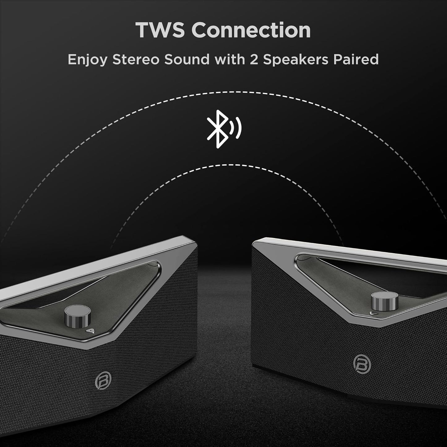 BUGANI Bluetooth Speaker Loud 160W,Waterproof Large Bluetooth Speaker Subwoofer Hi-Res Audio, 12H Playtime Party Outdoor Speakers for Camping, Beach, Gray