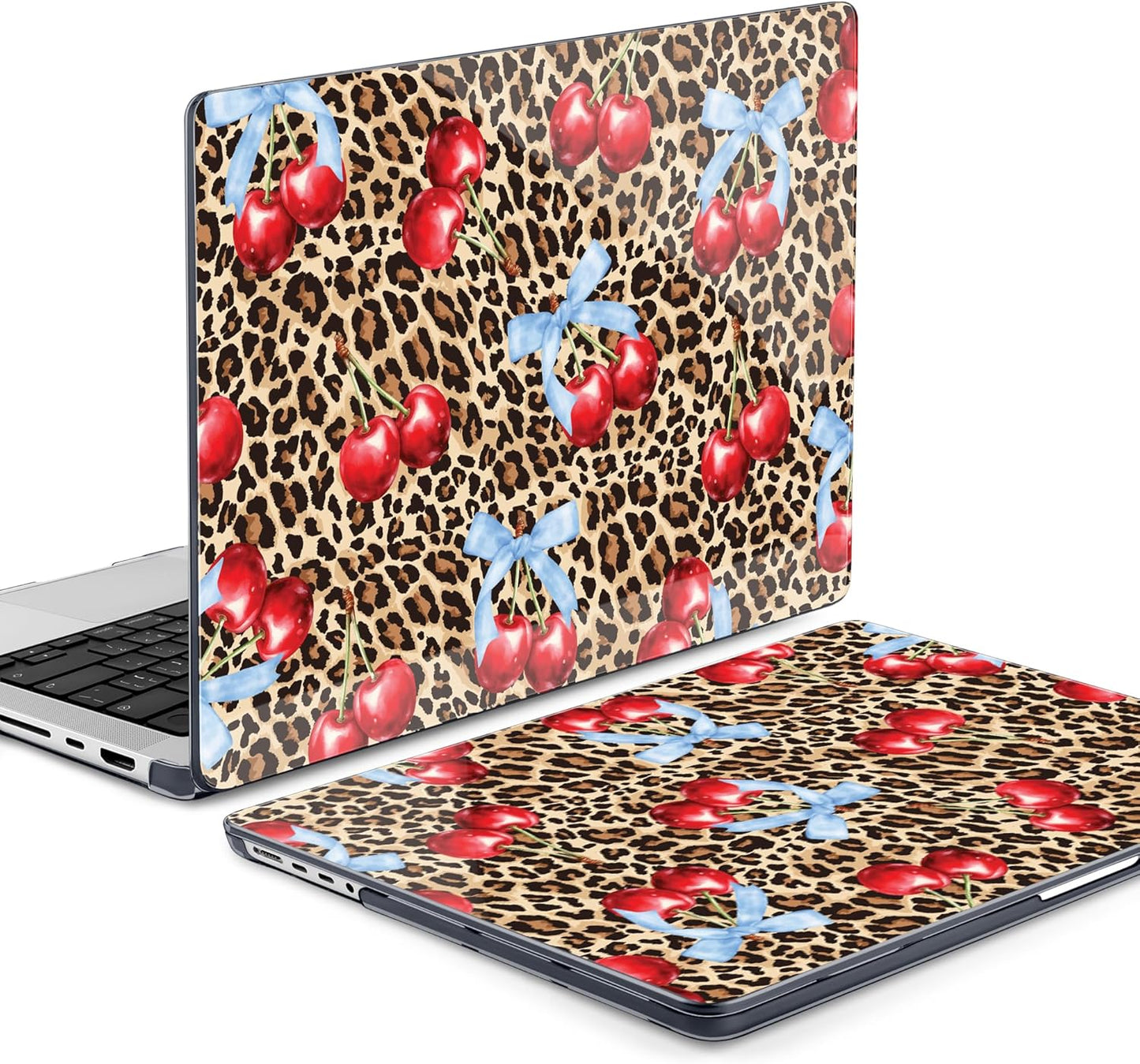 DONGKE for M4 MacBook Pro 16 Inch Case 2024 2023 2021 A3403 A3186 M3 A2991 M2 A2780 M1 A2485 Pro/Max Chip, Plastic Hard Shell Case & Keyboard Cover for Mac Pro 16 with Touch ID, Leopard & Cherry