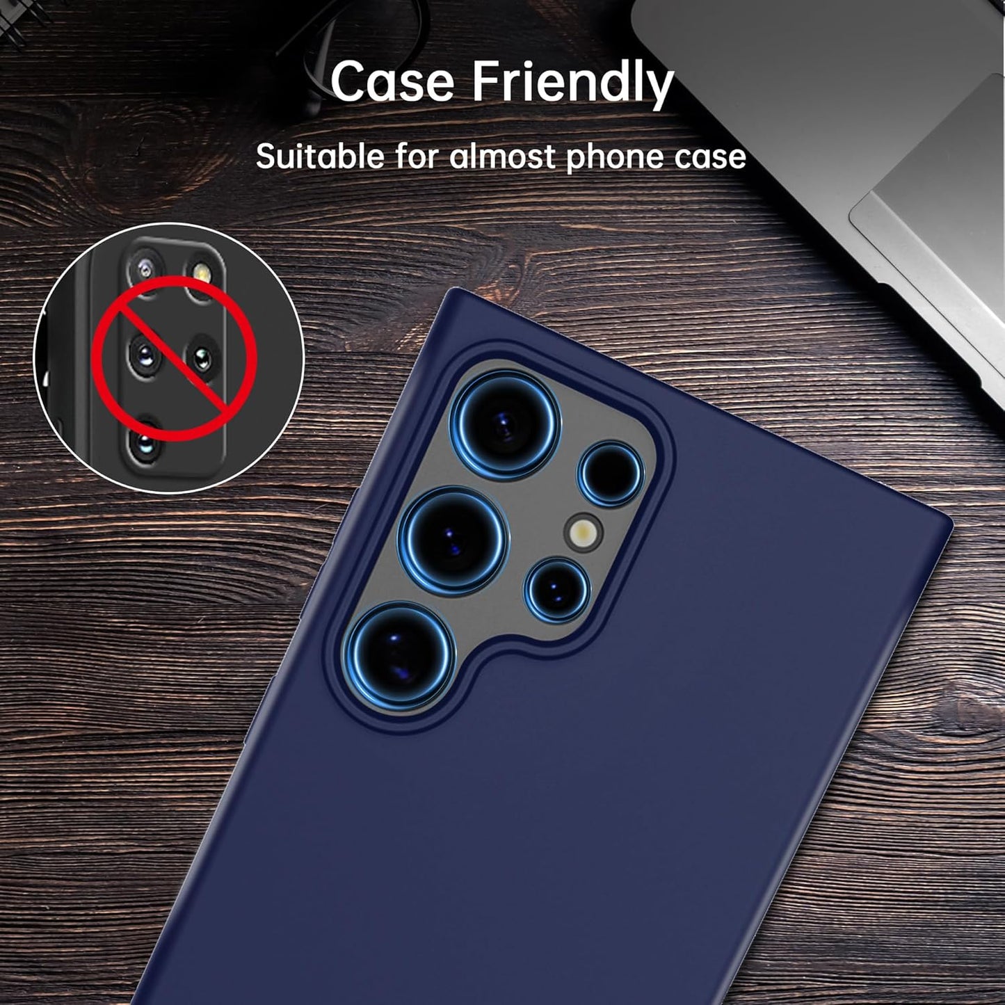 For Samsung Galaxy S24 Ultra Camera Lens Protector, Individual Lens Protector, Ultra HD 9H Tempered Glass Screen Protective Cover, Anti-scratch, Military Grade Drop Protection 2 Set. (Glitter Black, S24 Ultra)