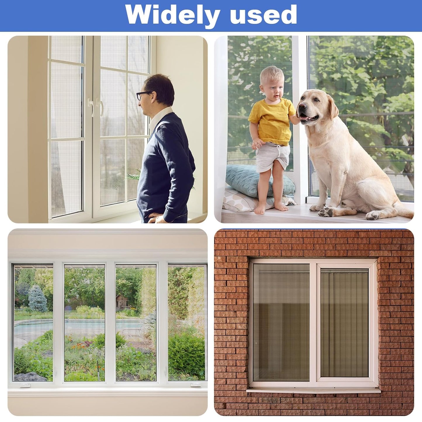 Extra Wide 10 inch x 20 ft Window Screen Tape Mesh Repair Strong Adhesive Waterproof Fiberglass Screen Repair Kit Patch for Window Door Tears Holes(Black)