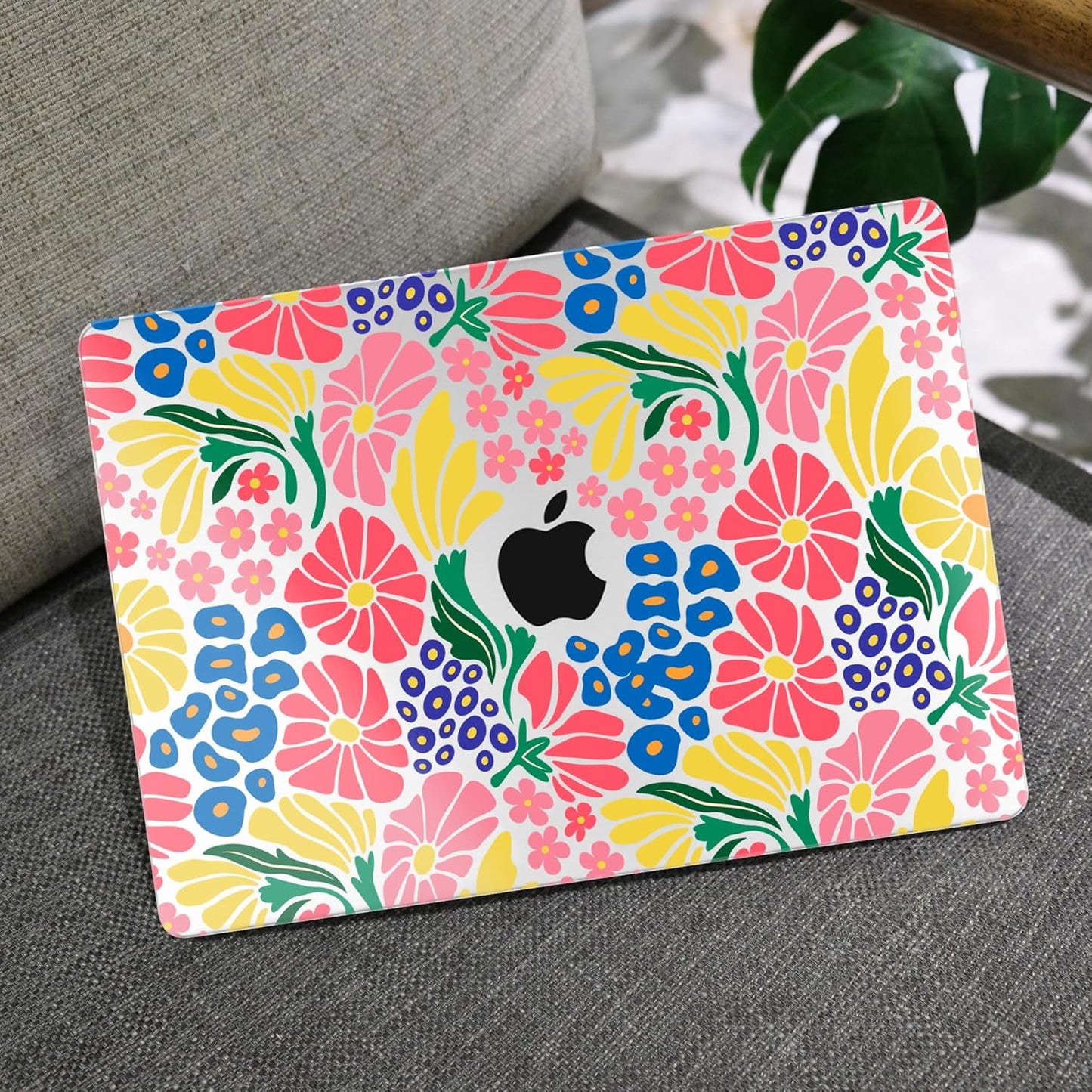 MEEgoodo for M4/M3/M2 MacBook Air 15.3 inch Case 2025 2024 2023, Case Fit Model (A3241/A3114/A2941) for MacBook Air 15 inch, Laptop Hard Shell with Keyboard Cover, Groovy Flower